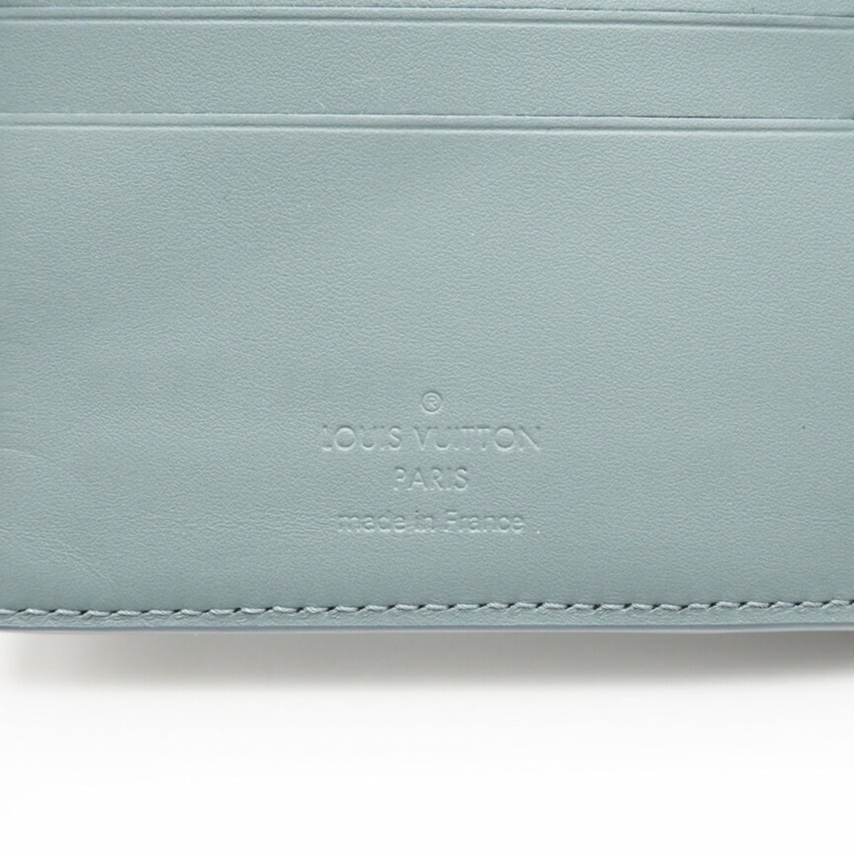 Louis Vuitton Gray Vert Leather Wallet (Bi-Fold) (Pre-Owned)