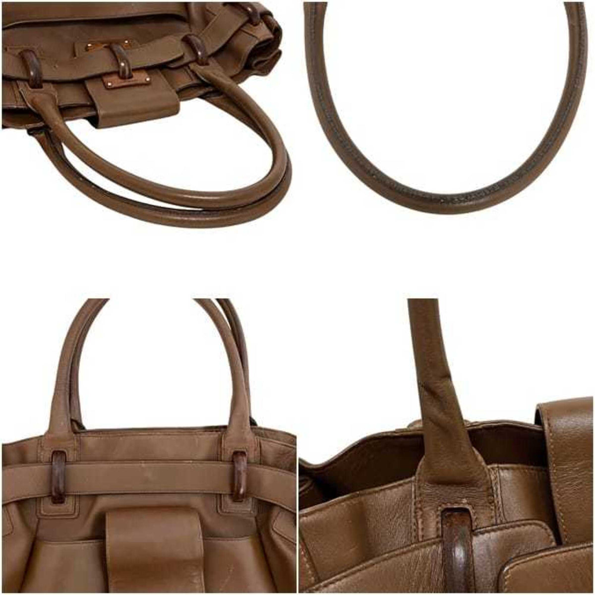 Salvatore Ferragamo Brown Leather Tote Bag (Pre-Owned)