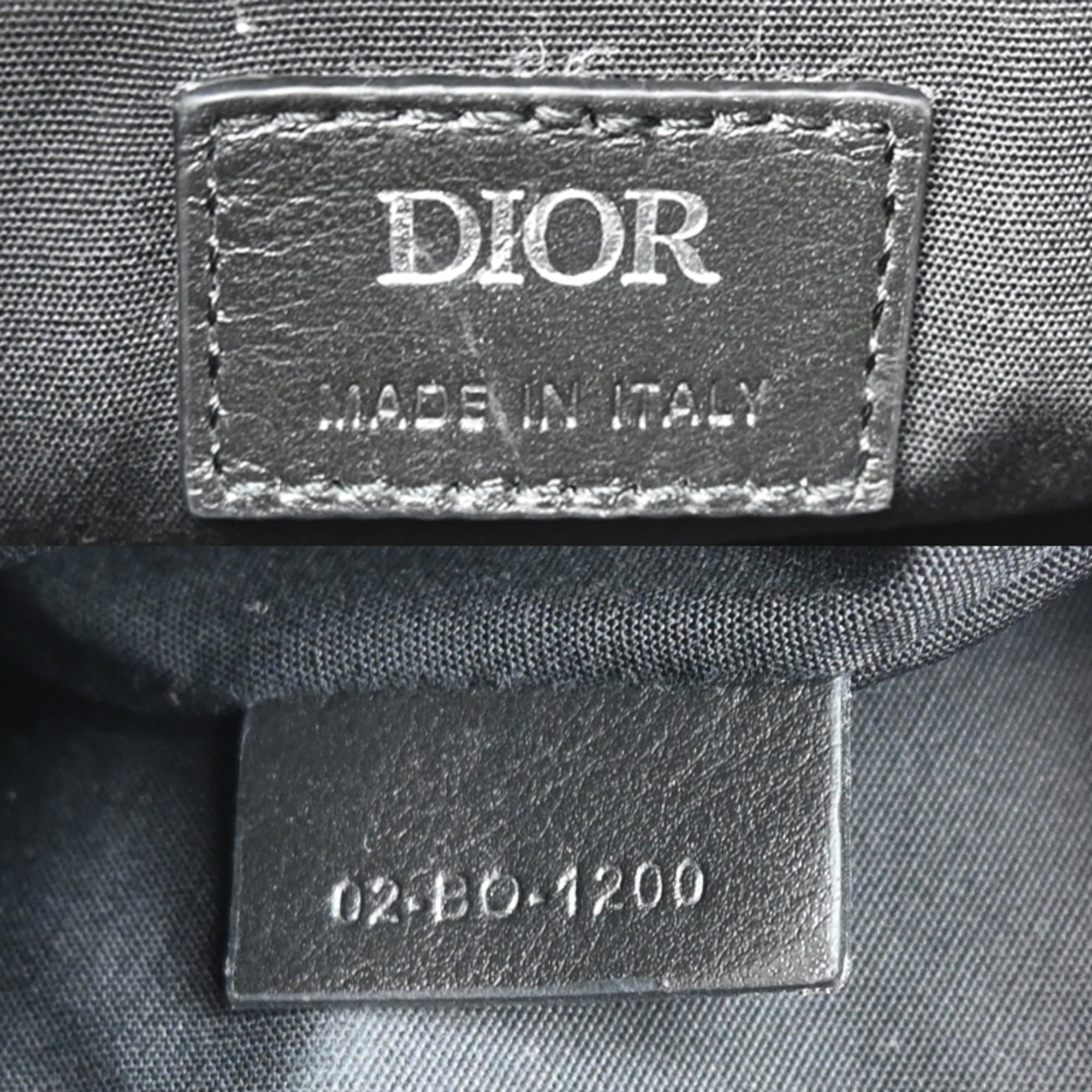 Christian Dior Black Leather Saddle Bag Shoulder Bag (Pre-Owned)