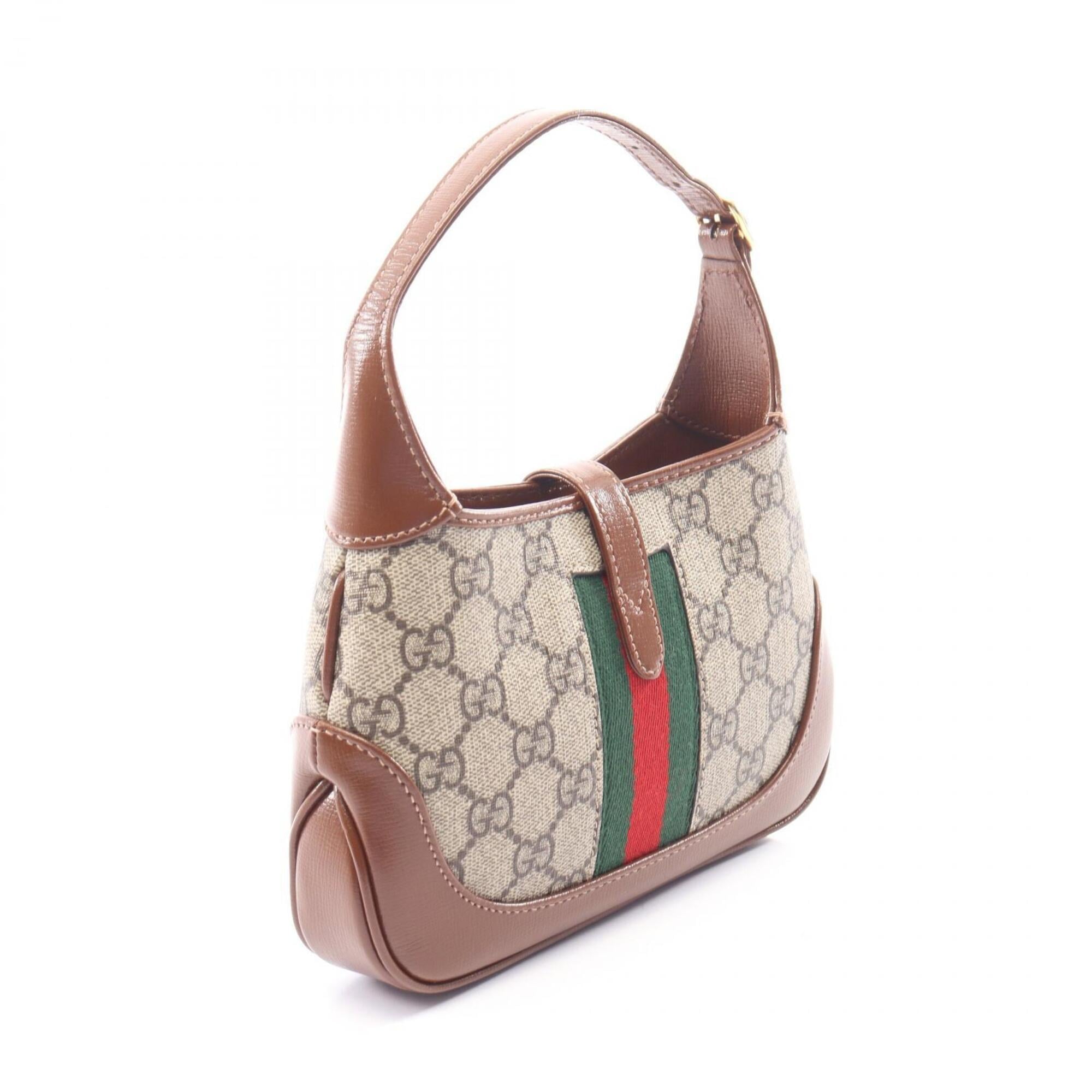 Gucci Beige Brown Multi-Color Pvc Leather Handbag (Pre-Owned)