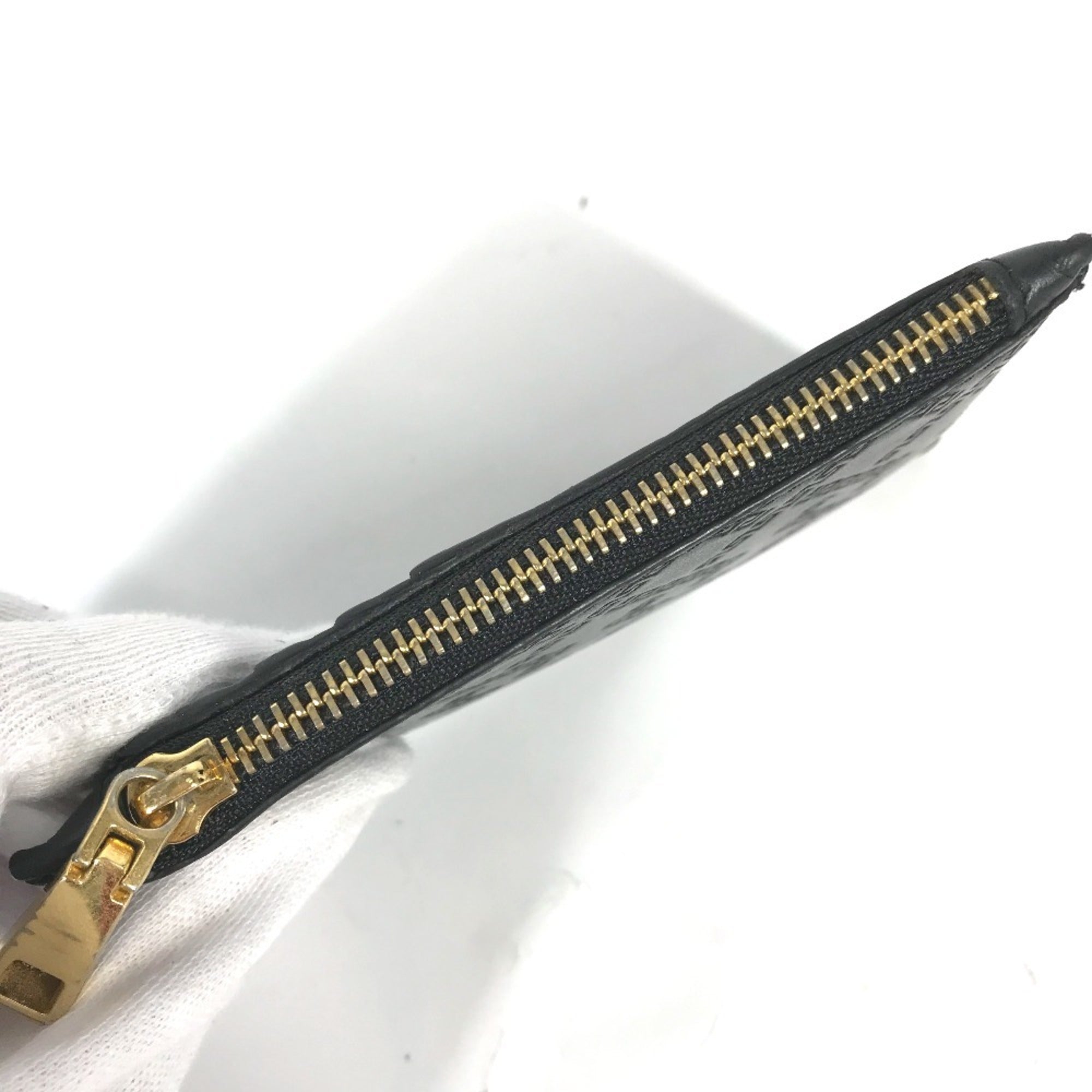 Versace Black Leather Long Wallet (Bi-Fold) (Pre-Owned)