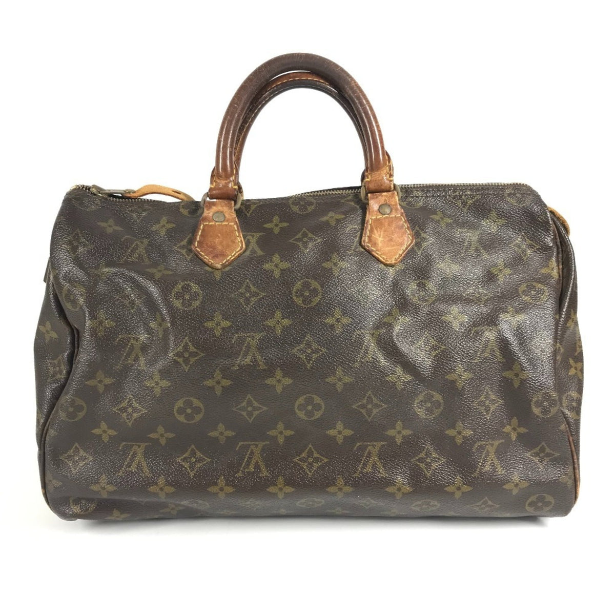 Louis Vuitton Brown Monogram Canvas Boston Bag Handbag Tote Bag (Pre-Owned)