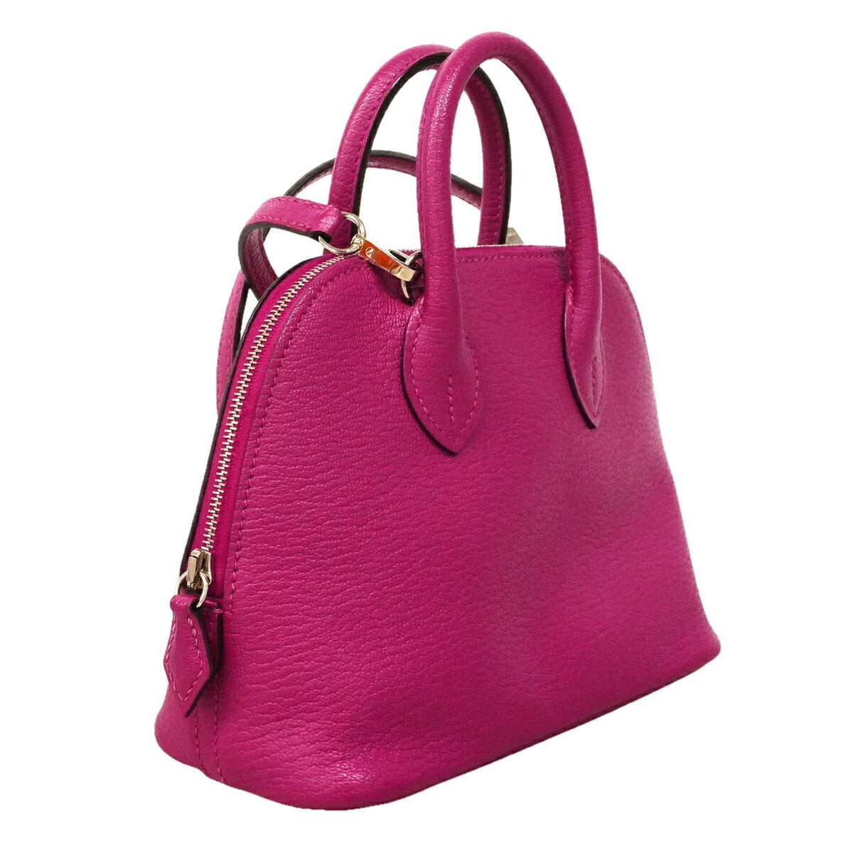 Hermes Rose Purple Chevre Myzore Leather Handbag (Pre-Owned)