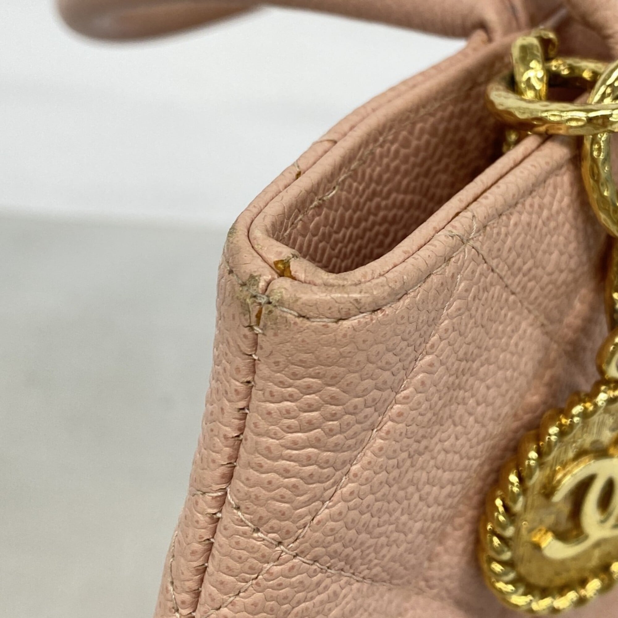 Chanel Pink Grained Calfskin Tote Bag (Pre-Owned)