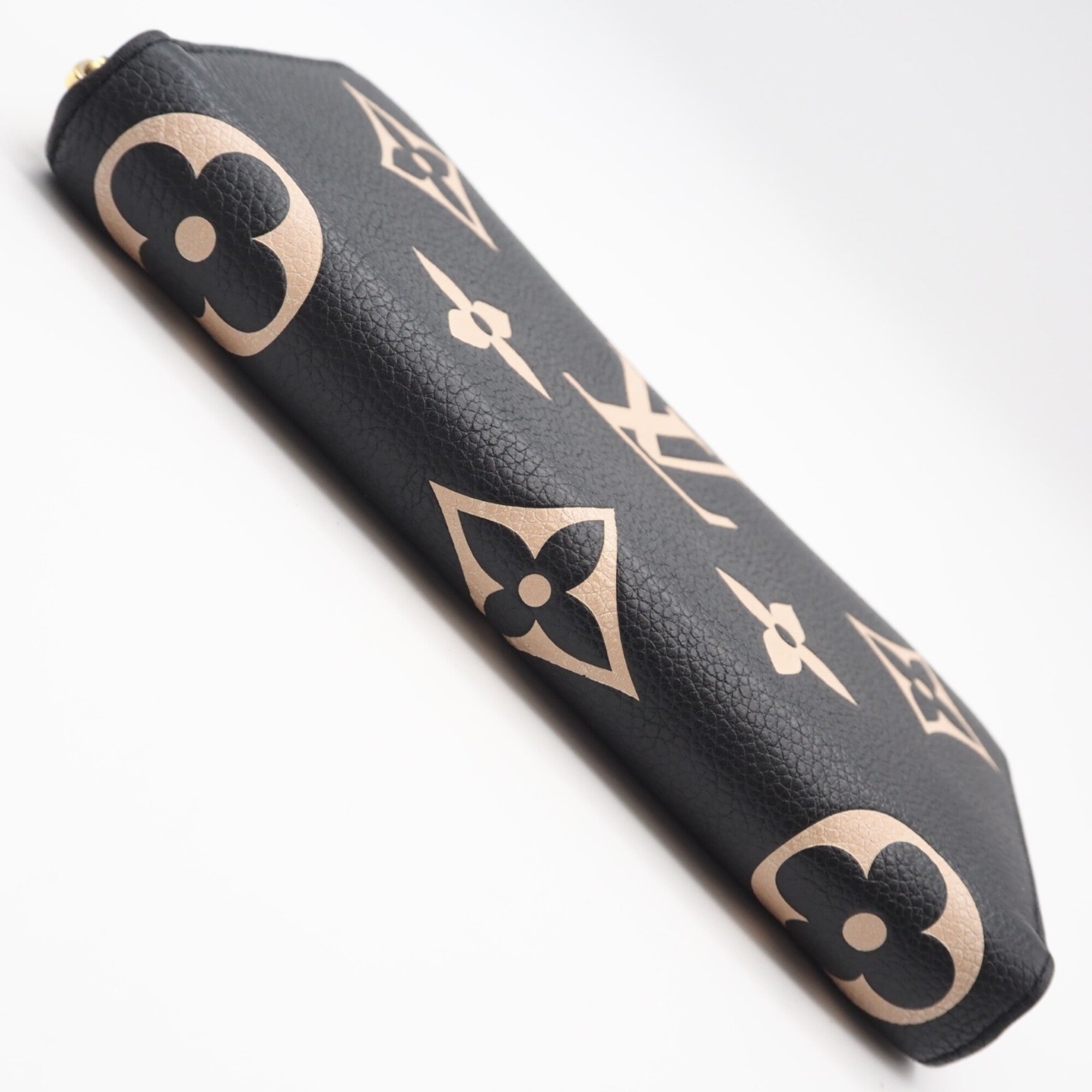 Louis Vuitton Monogram Empreinte Beige Black Long Wallet (Bi-Fold) (Pre-Owned)