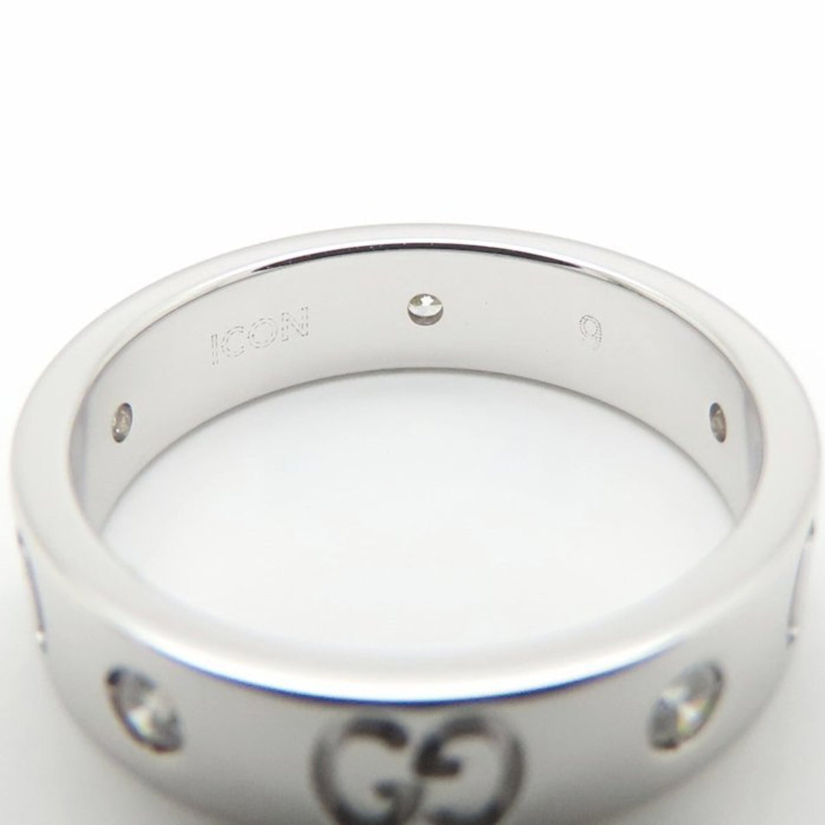 Gucci Icon White Gold (18K) Band Ring (Pre-Owned)