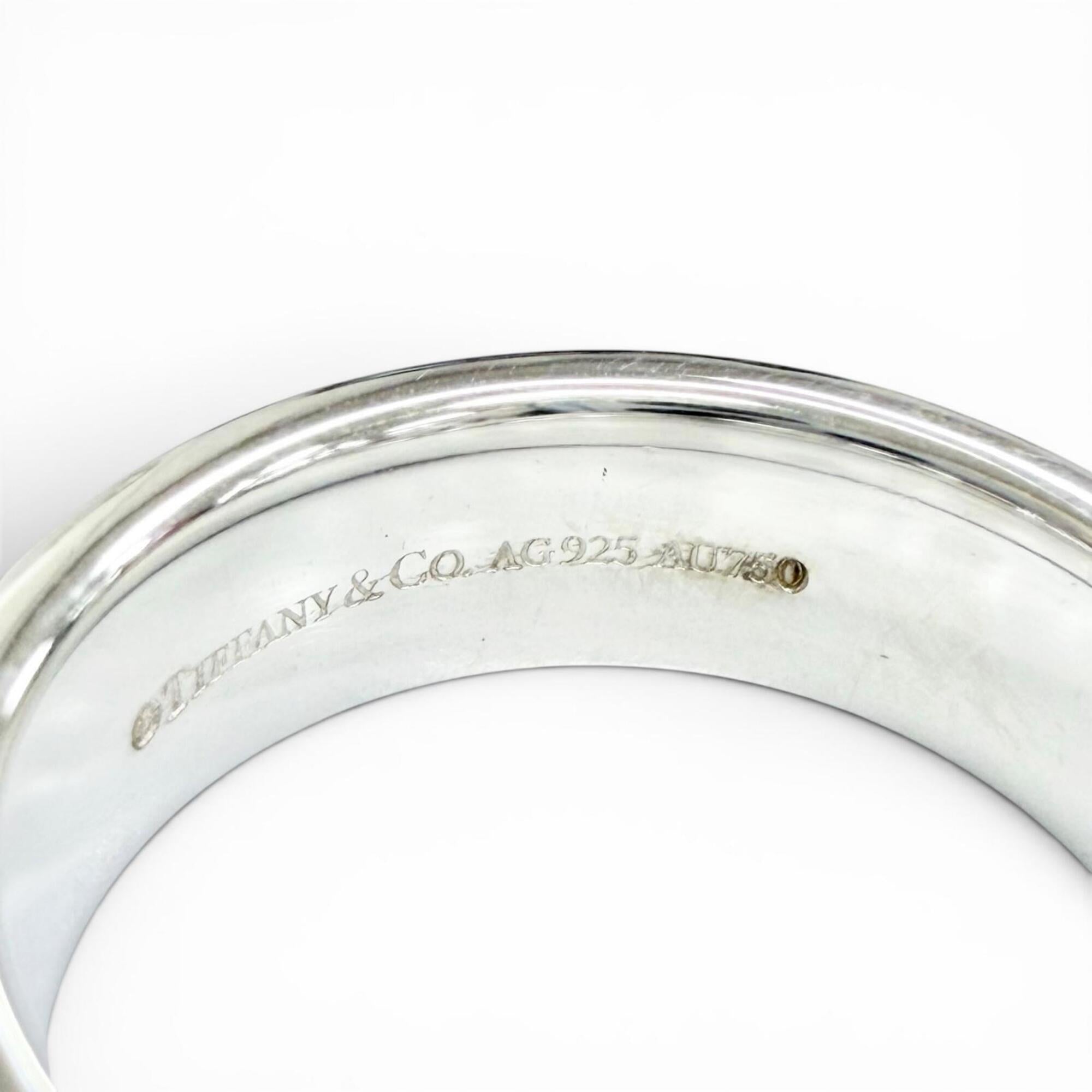Tiffany Gold Silver Gold (18K) Silver 925 Band Ring (Pre-Owned)