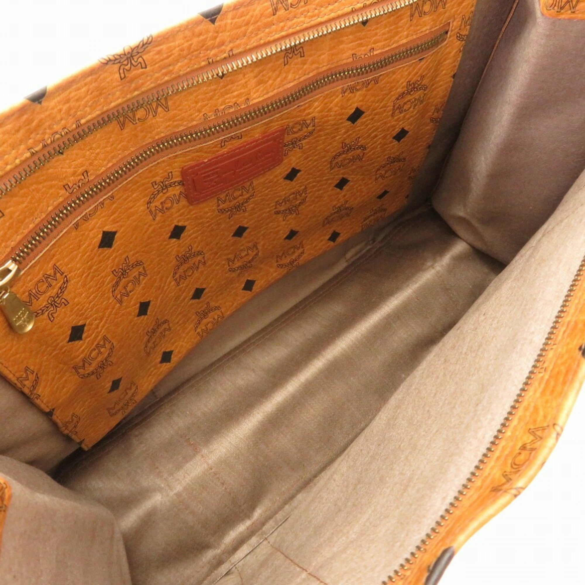 Mcm Brown Pvc Tote Bag (Pre-Owned)