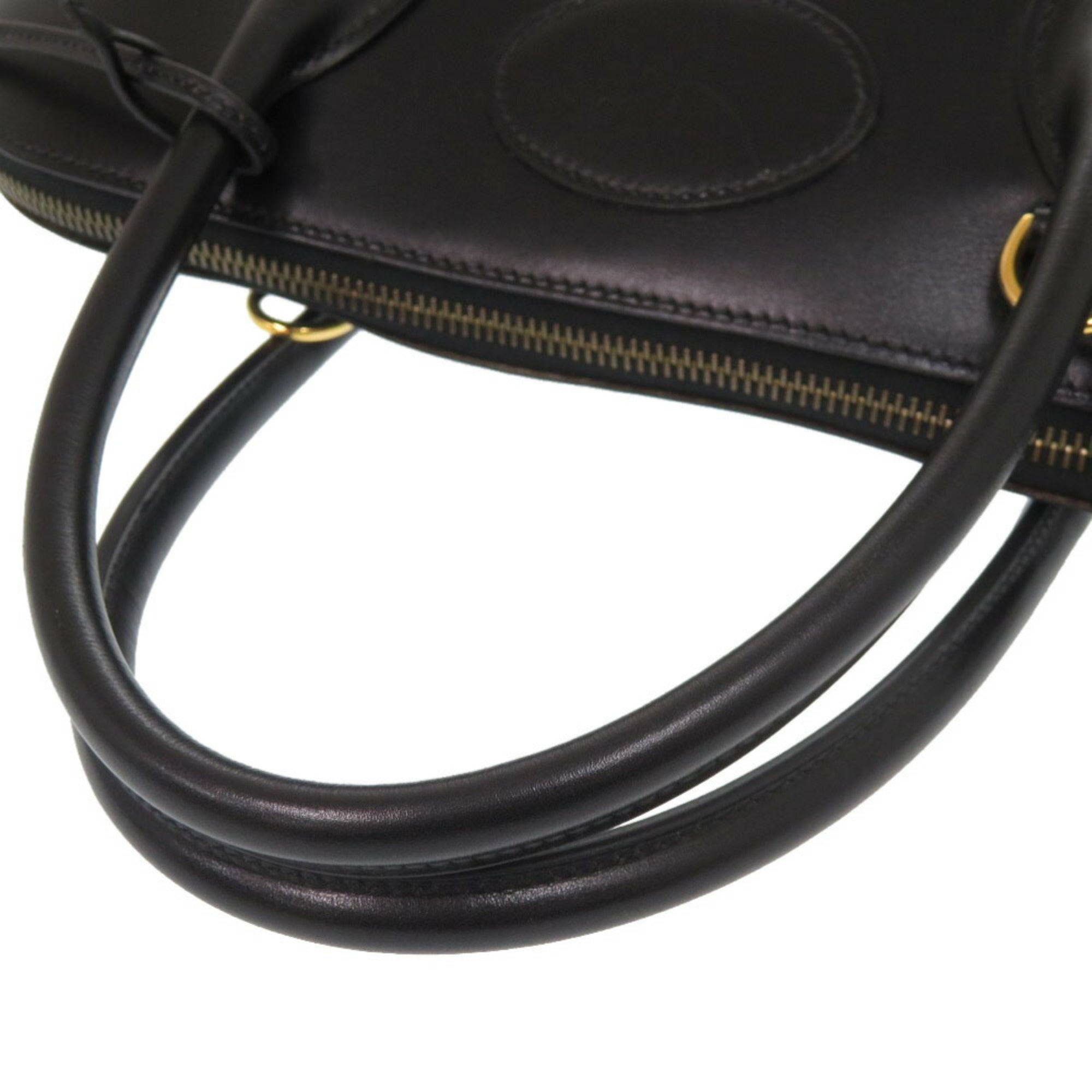 Hermes Black Box Calf Leather Handbag (Pre-Owned)