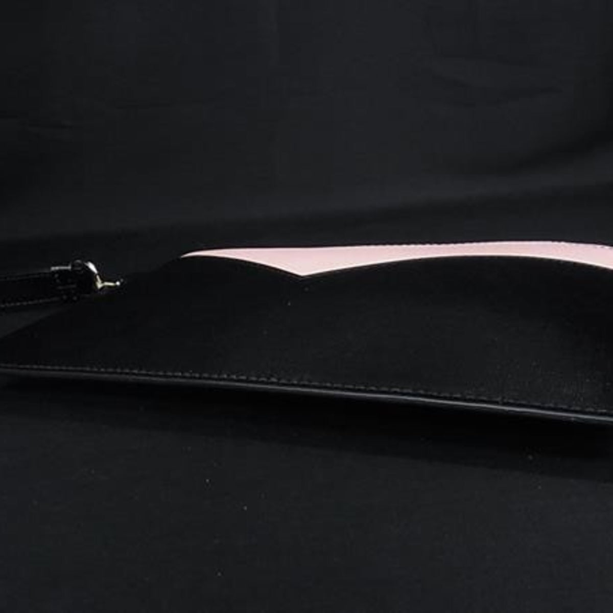Versace Black Pink White Leather Clutch Bag (Pre-Owned)