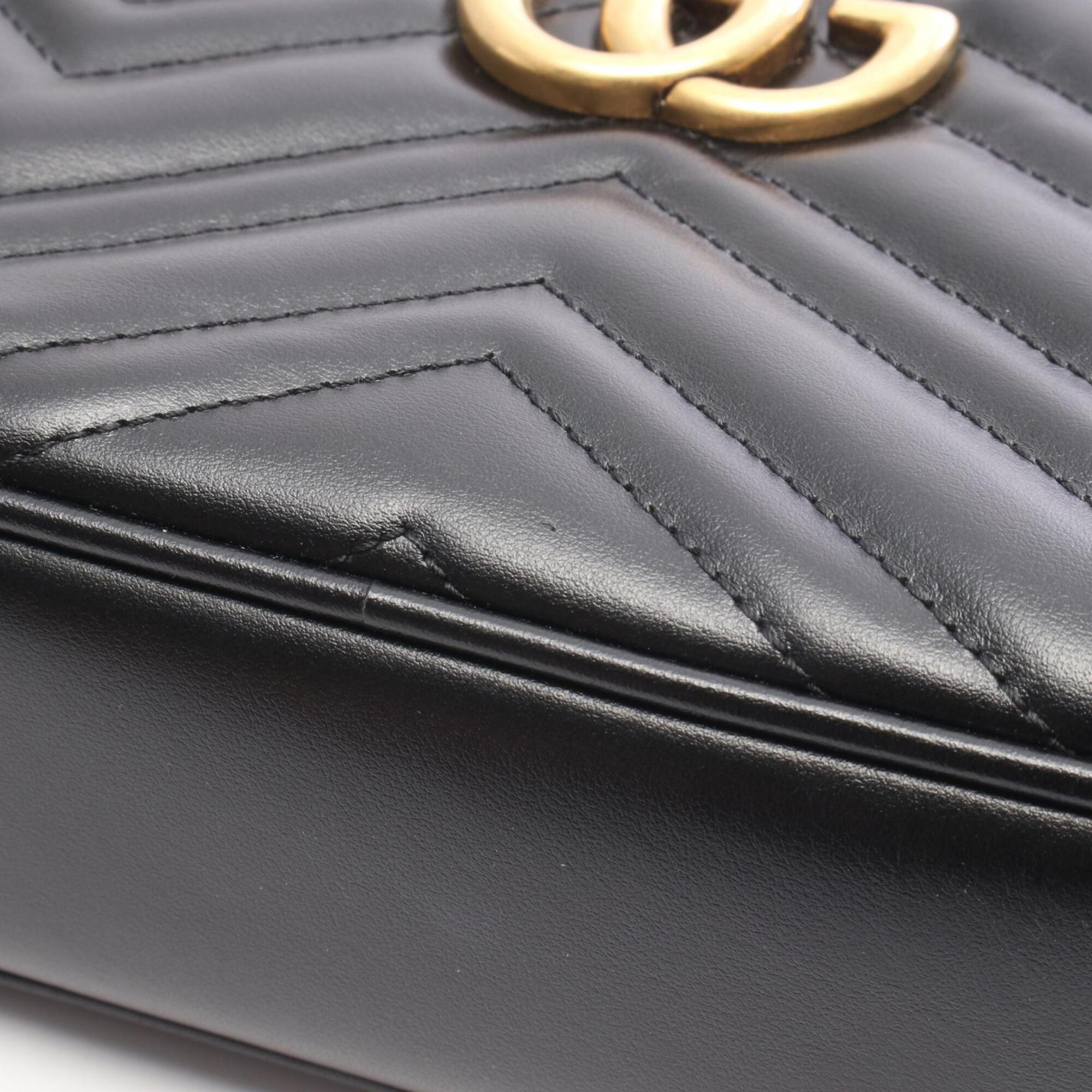 Gucci Black Leather Handbag Shoulder Bag (Pre-Owned)