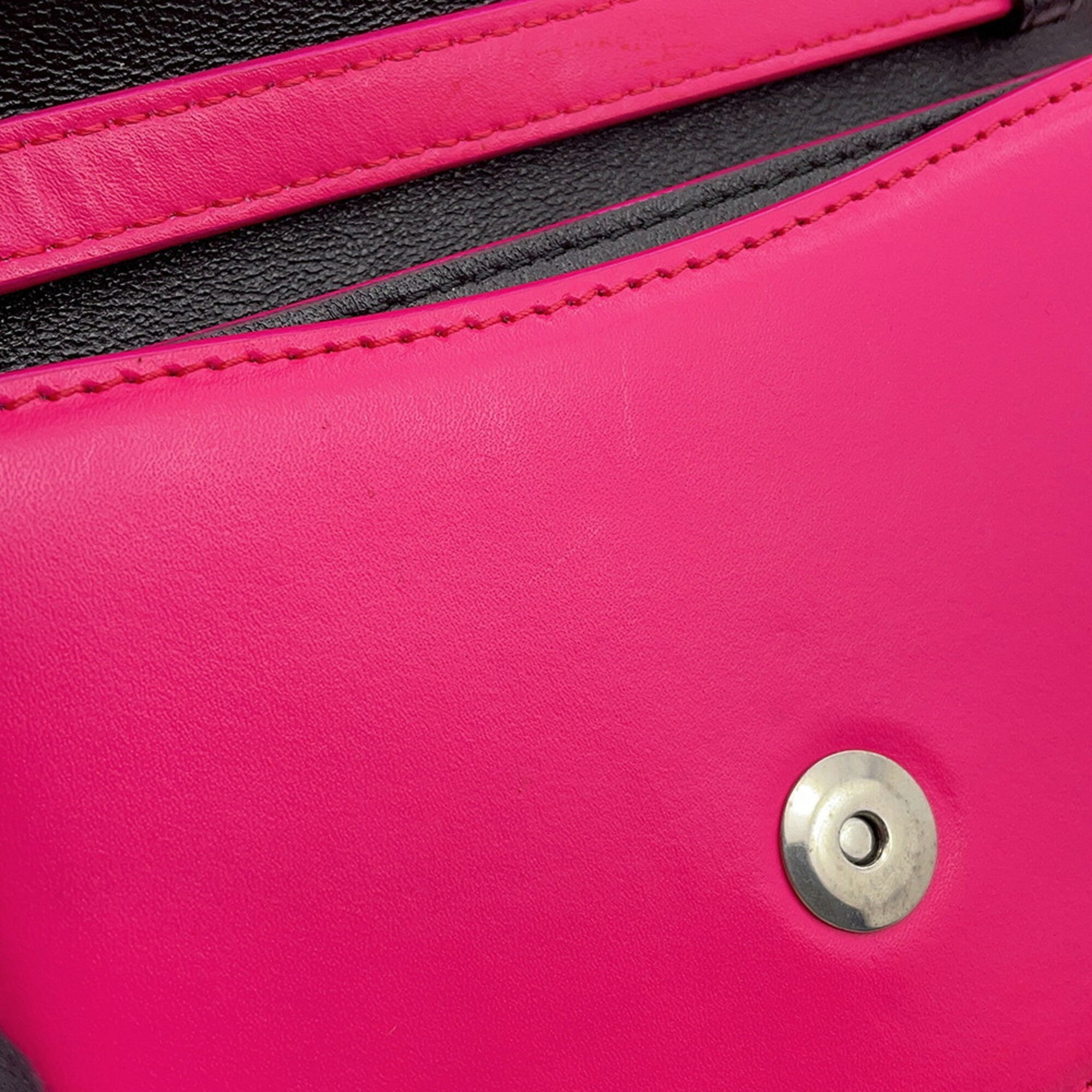 Balenciaga Pink Leather Handbag Pouch Shoulder Bag (Pre-Owned)