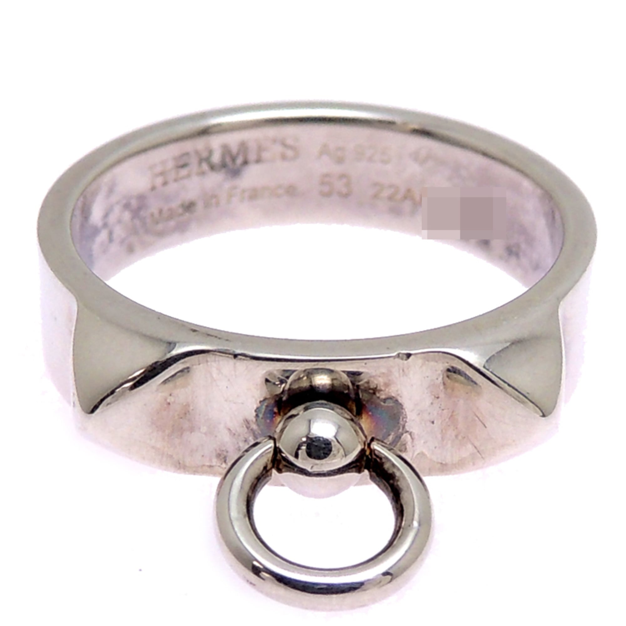 Hermes Silver 925 Band Ring (Pre-Owned)