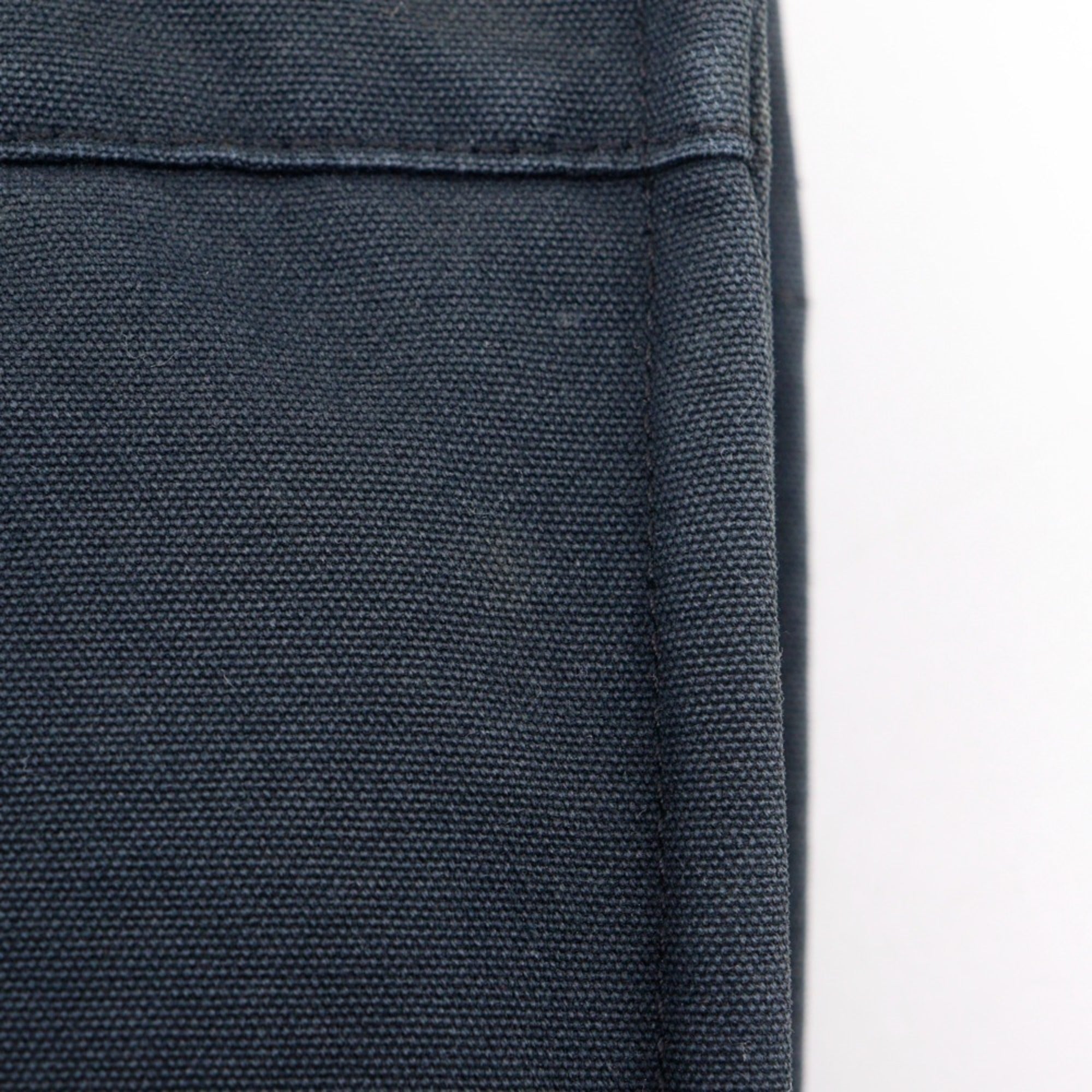 Hermes Black Cotton Canvas Handbag (Pre-Owned)