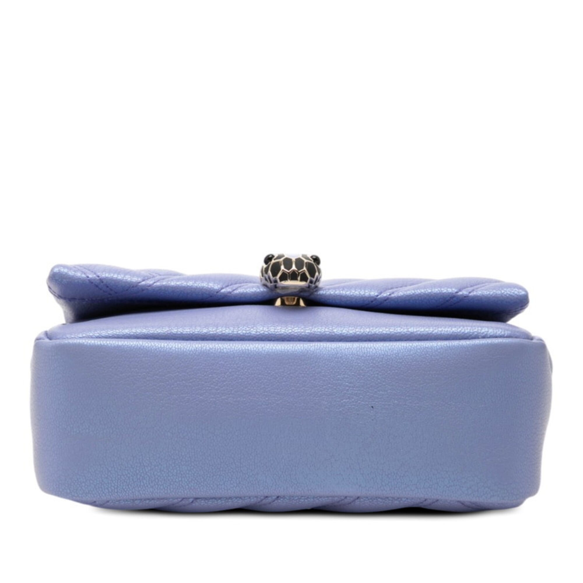 Bvlgari Purple Leather Shoulder Bag (Pre-Owned)