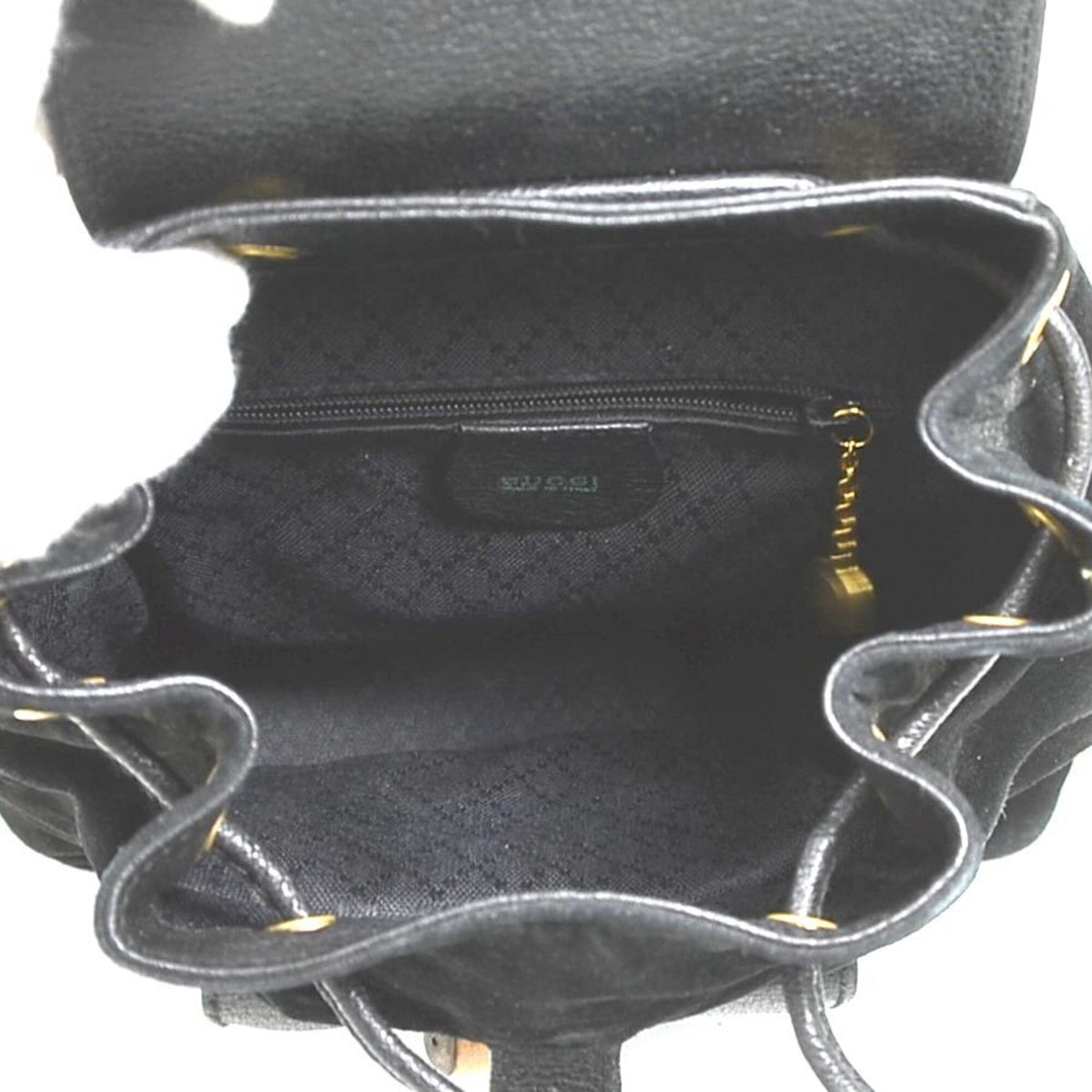 Gucci Black Suede Backpack (Pre-Owned)