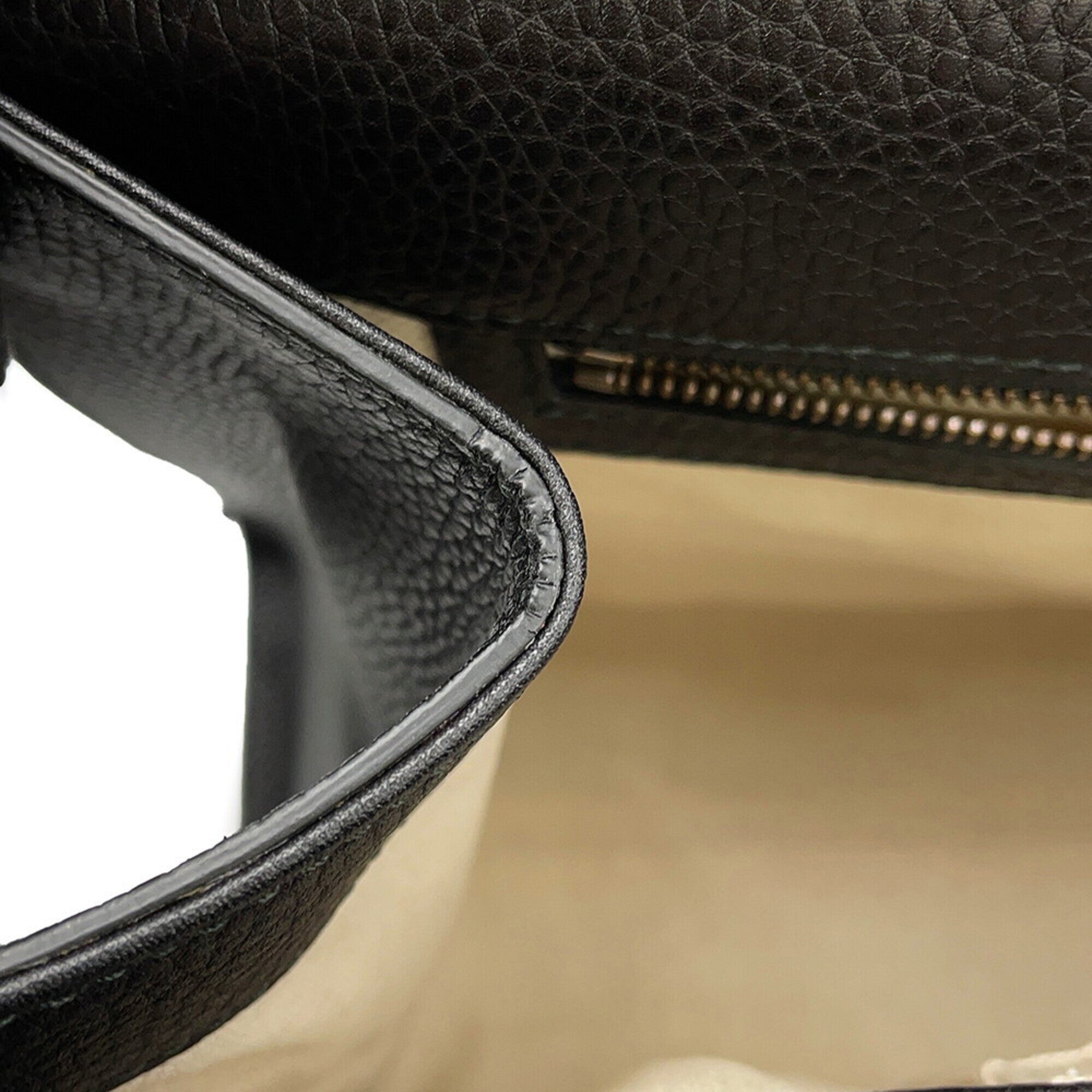 Gucci Black Leather Handbag (Pre-Owned)