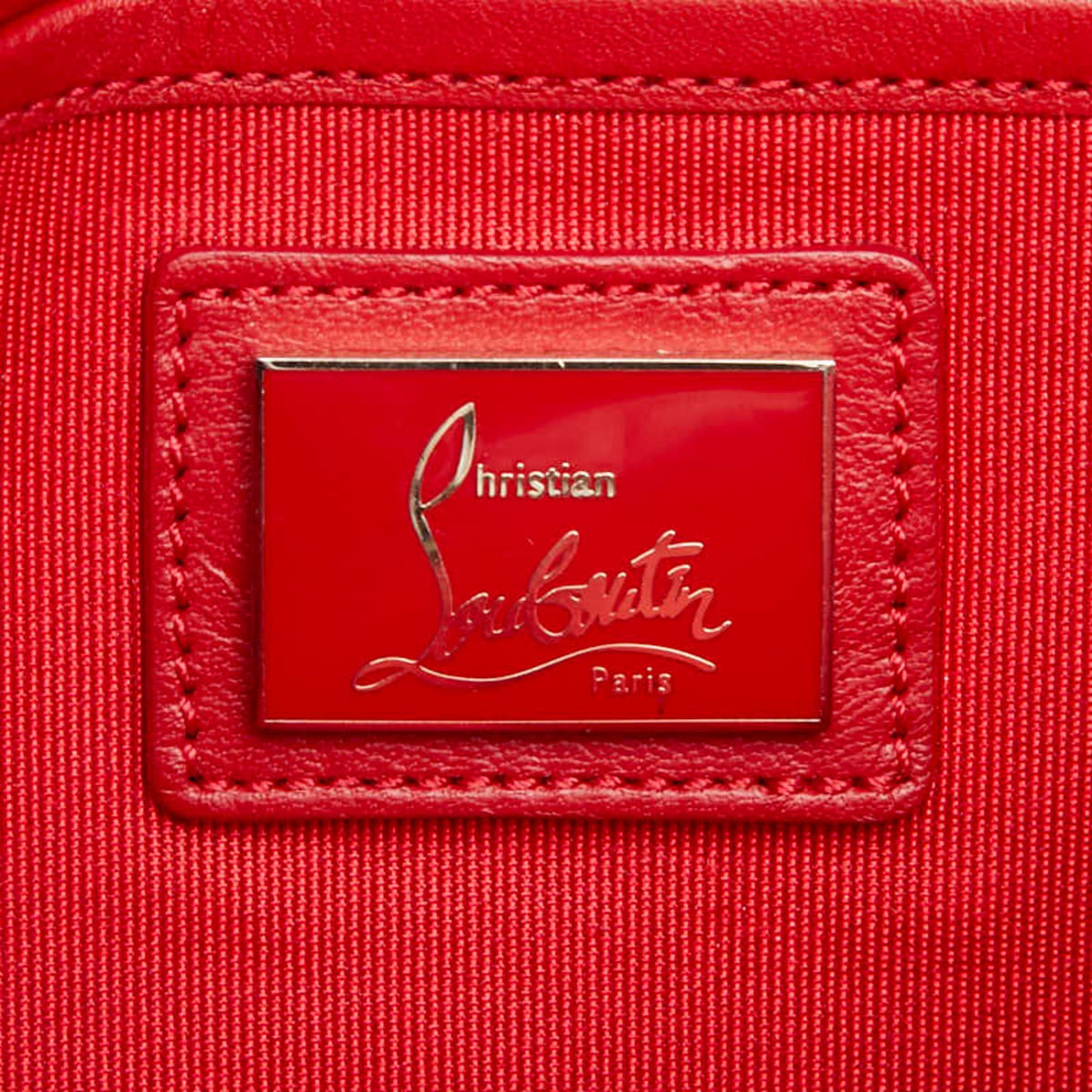 Christian Louboutin Black Patent Leather Clutch Bag Shoulder Bag (Pre-Owned)