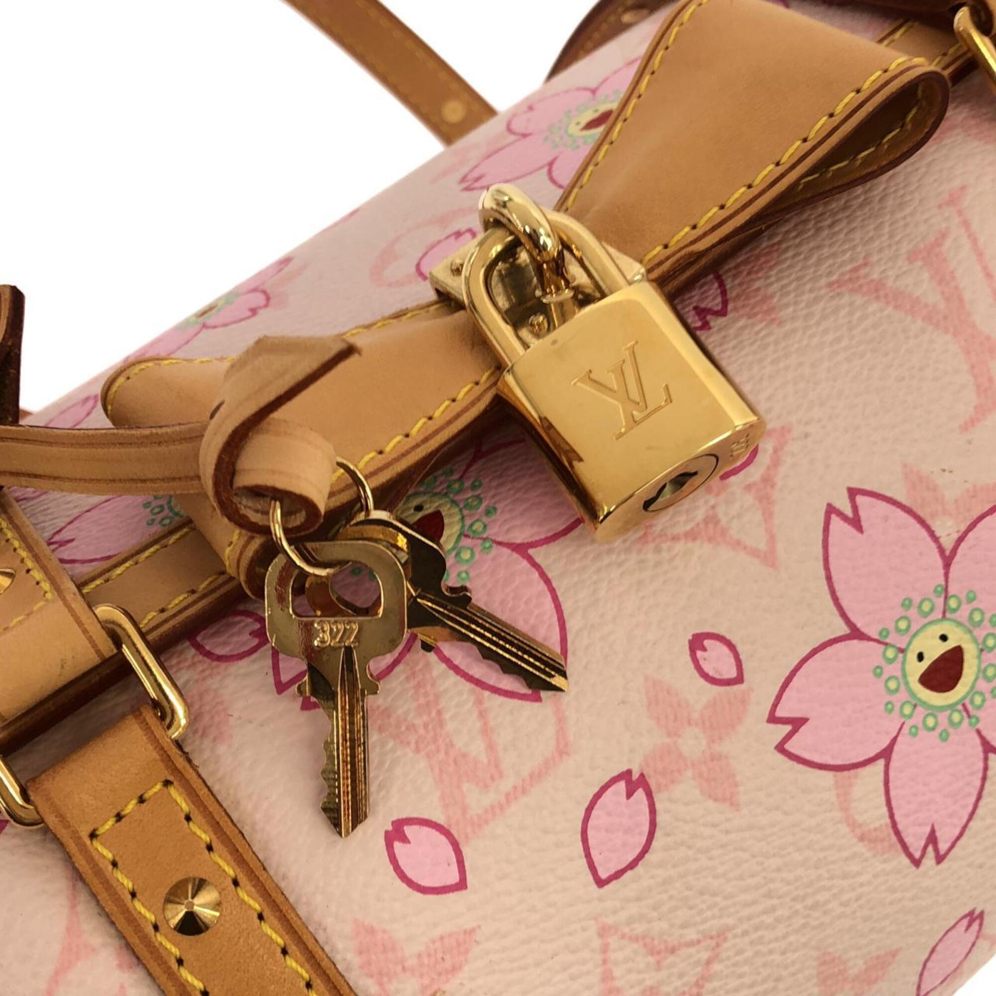 Louis Vuitton Monogram Cherry Blossom Rose Coated Canvas Handbag (Pre-Owned)