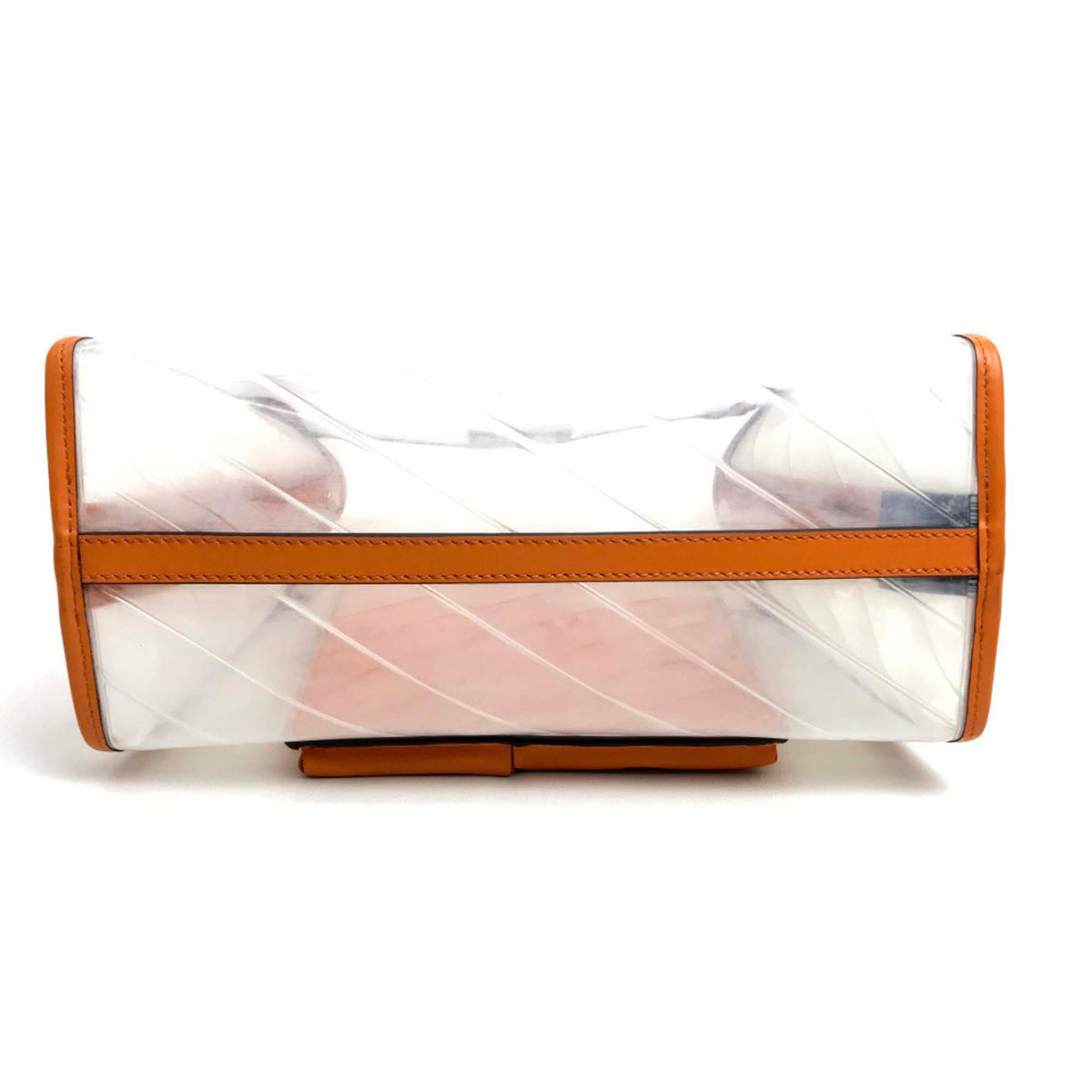Fendi Peekaboo Clear Orange Vinyl Leather Handbag (Pre-Owned)