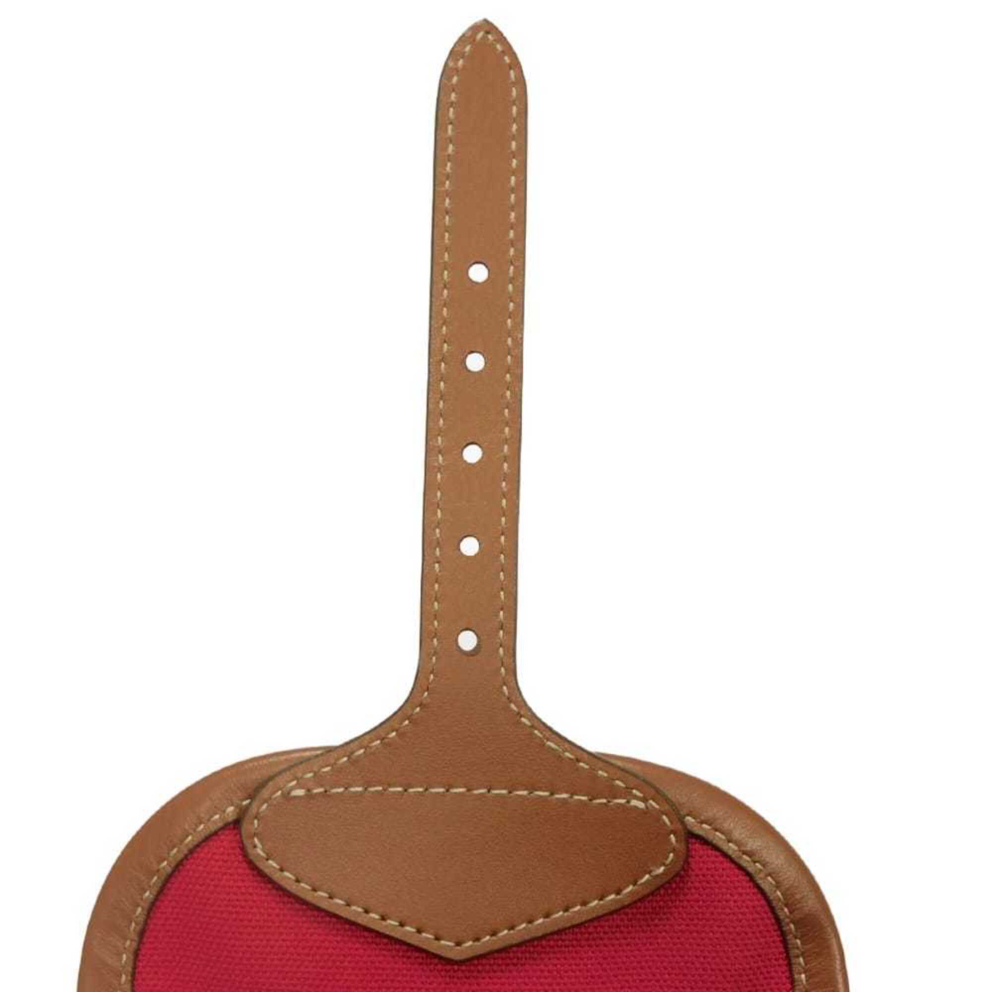 Miu Miu Red Color Cotton Canvas Backpack (Pre-Owned)