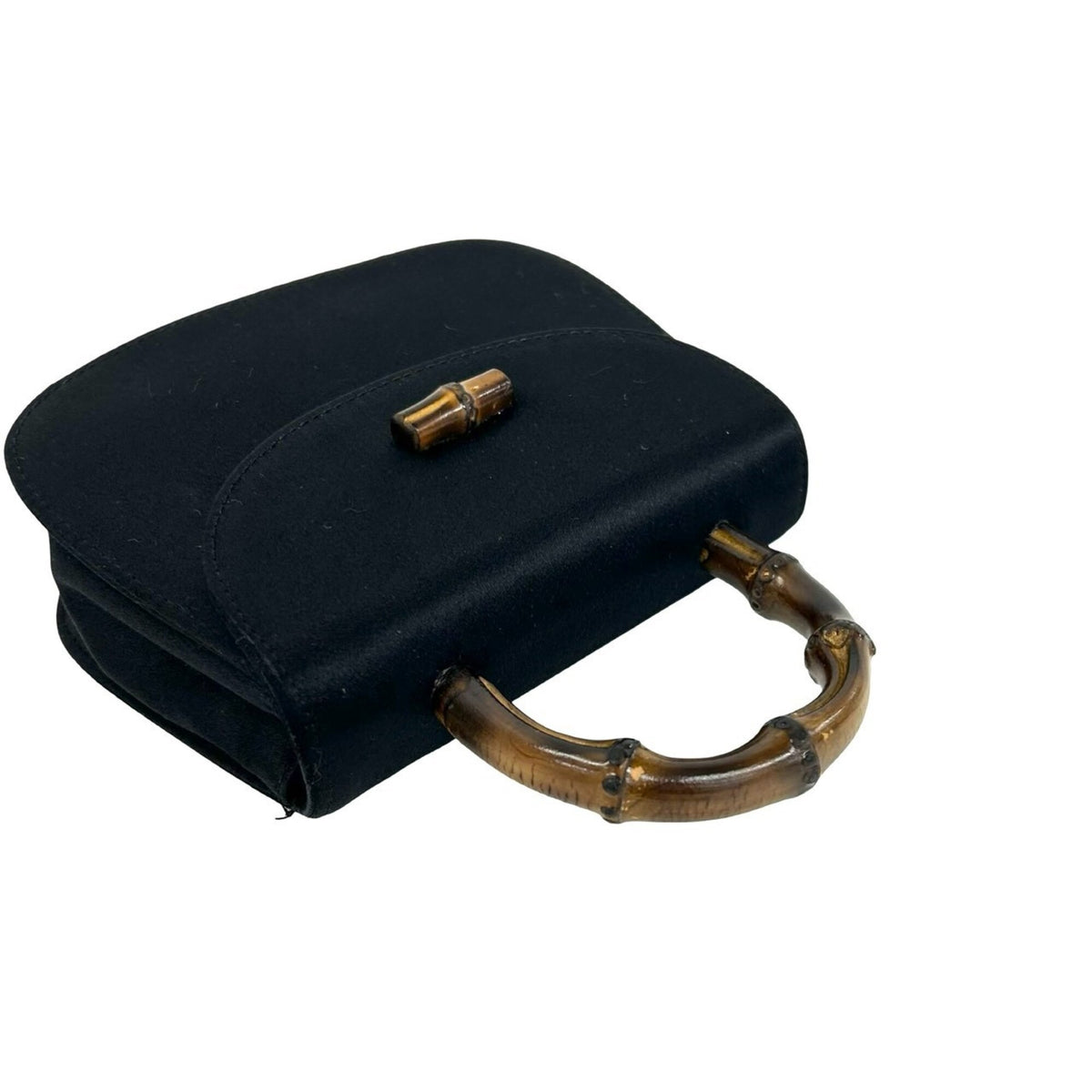 Gucci Black Satin Handbag Shoulder Bag (Pre-Owned)