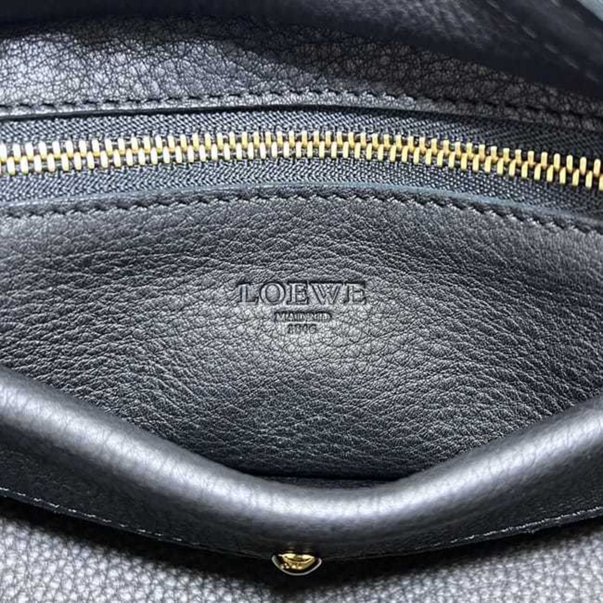 Loewe Amazona Black Suede Leather Handbag (Pre-Owned)