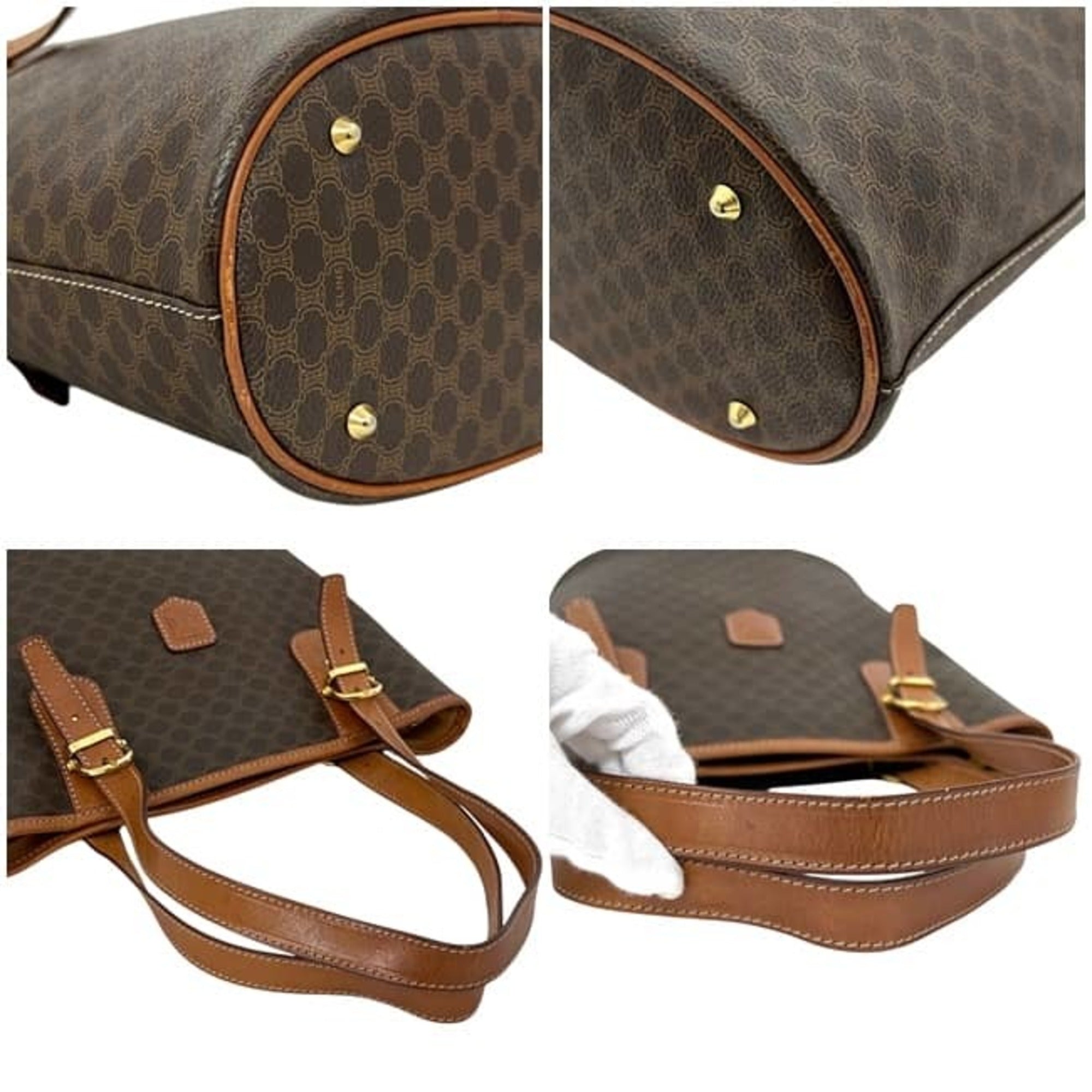 Celine Brown Pvc Leather Tote Bag (Pre-Owned)