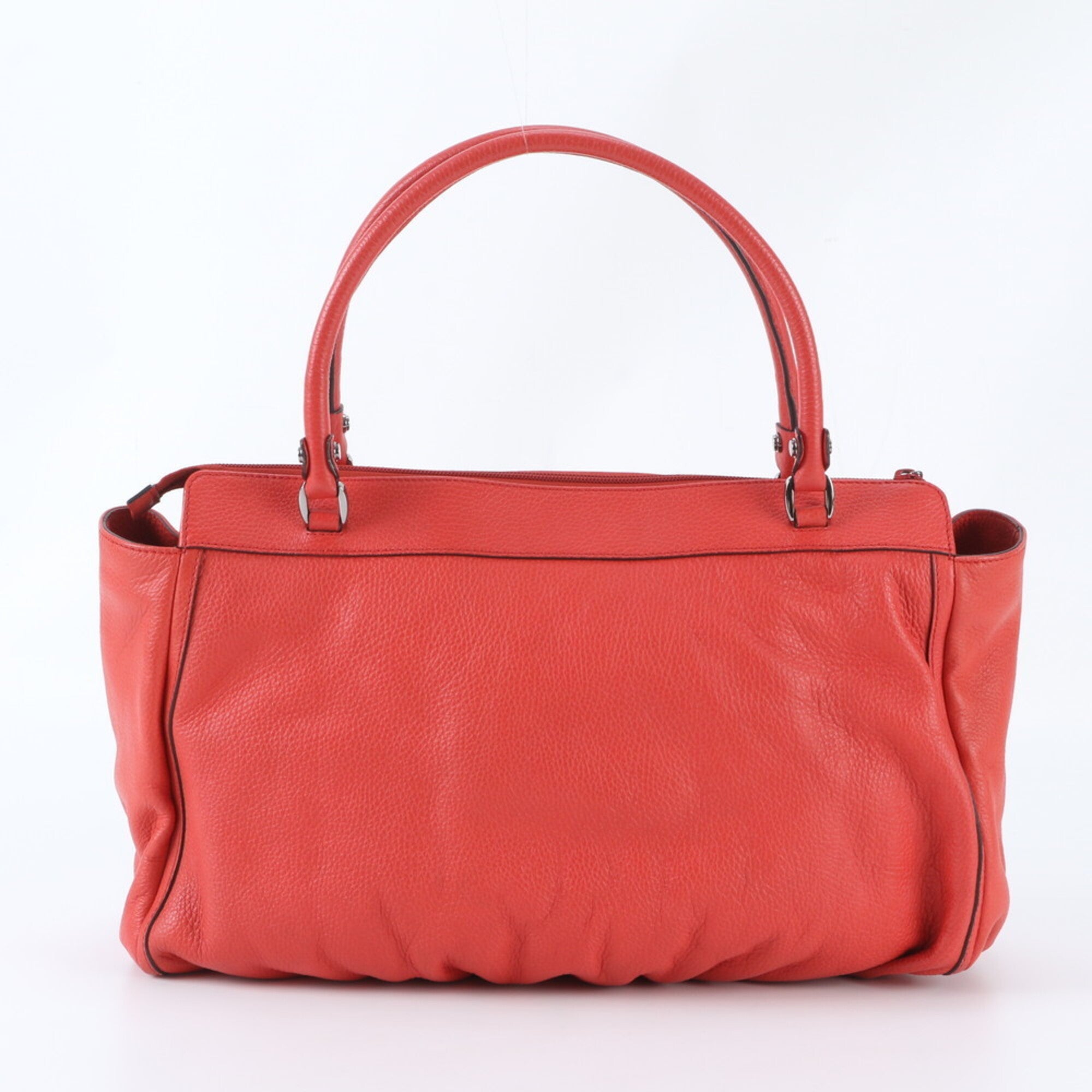 Gucci Abbey Red Color Leather Handbag Tote Bag (Pre-Owned)