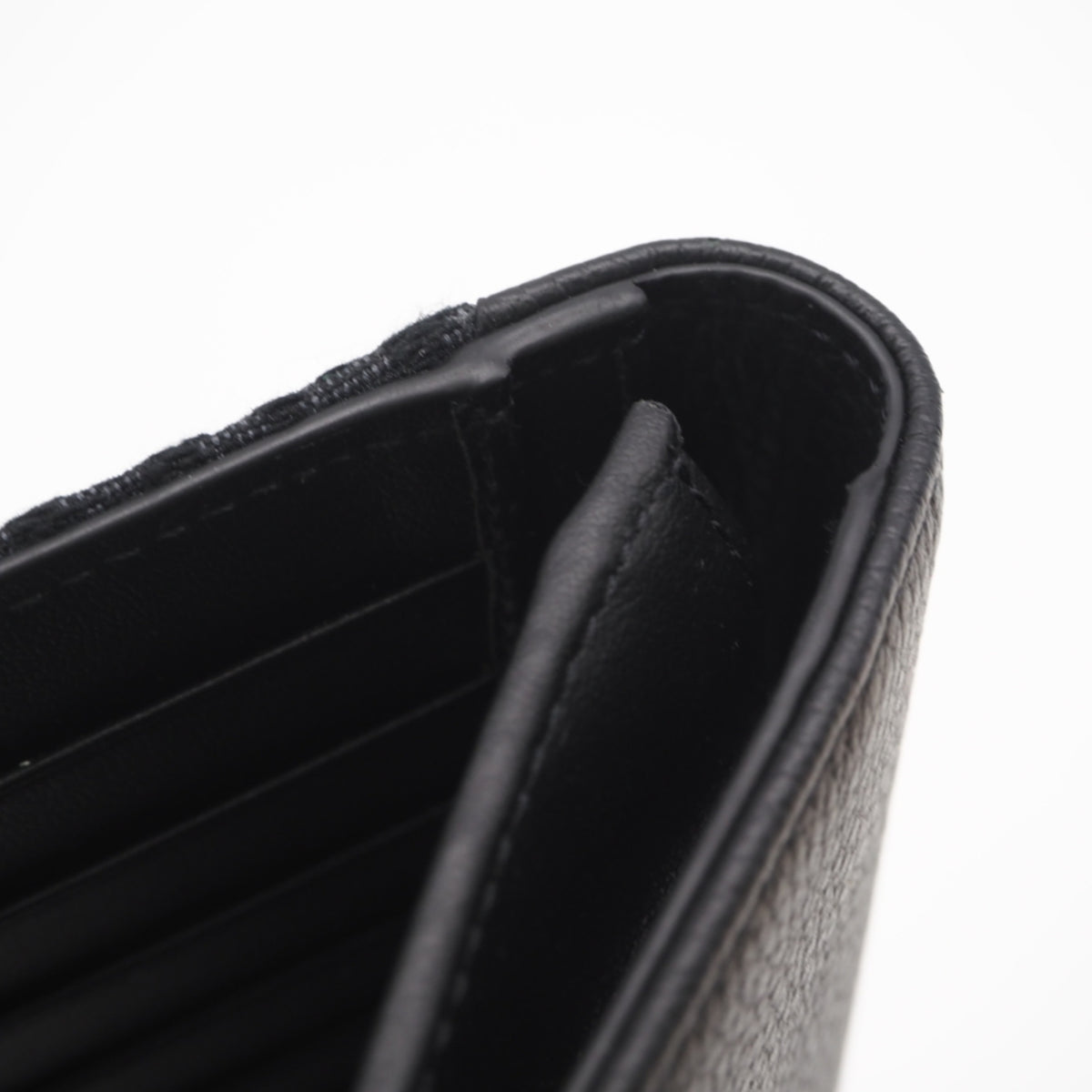 Christian Dior Black Jacquard Long Wallet (Bi-Fold) (Pre-Owned)