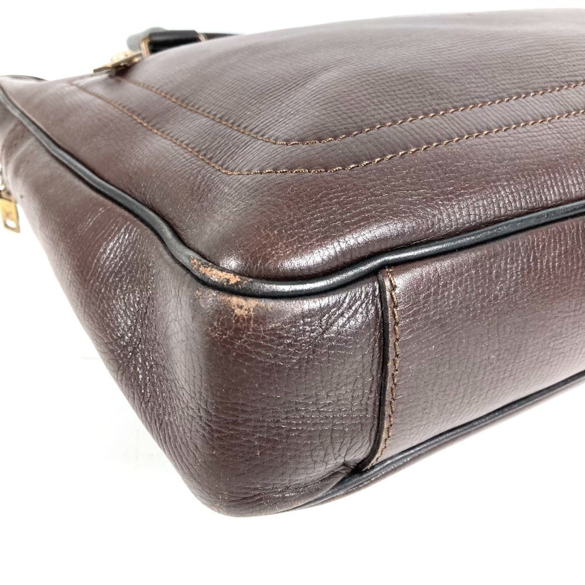 Louis Vuitton Brown Galle Utah Leather Leather Briefcase Handbag Tote Bag (Pre-Owned)