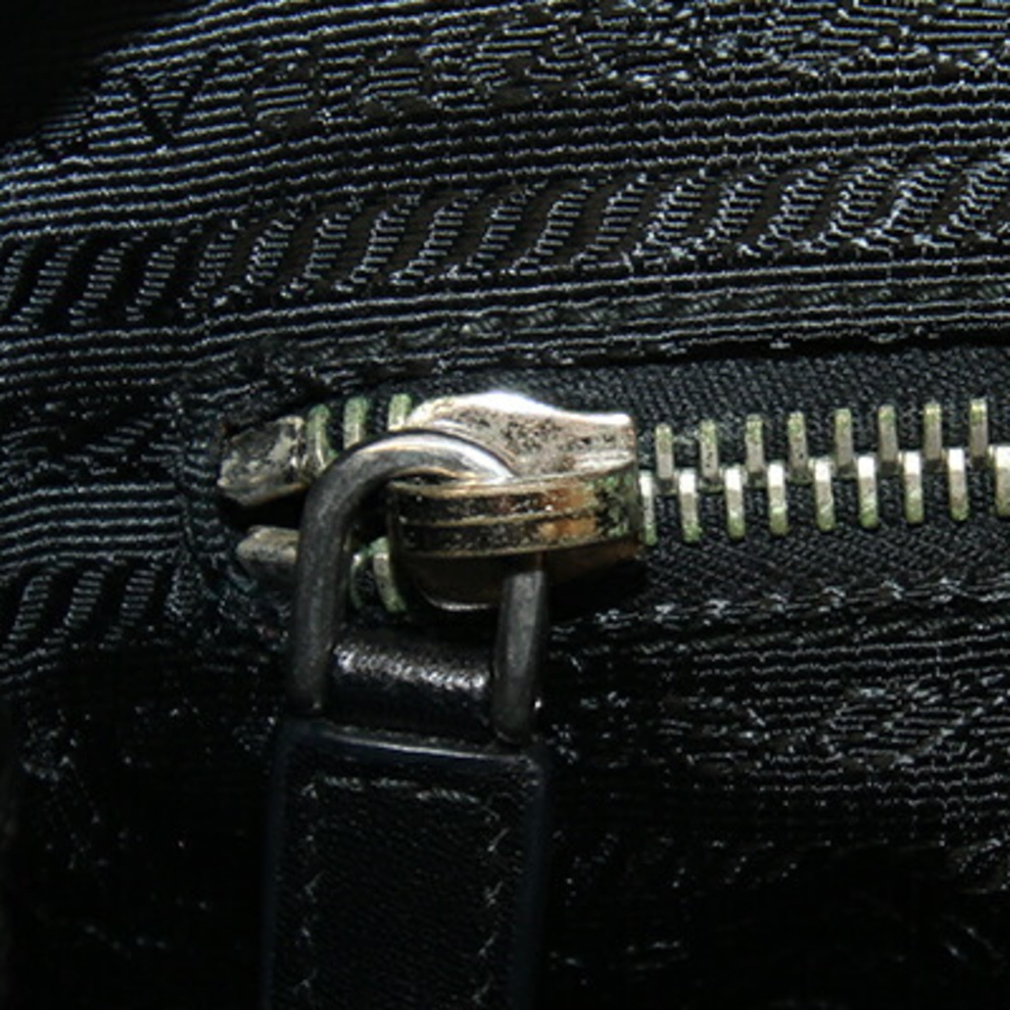 Prada Black Nylon Leather Shoulder Bag (Pre-Owned)