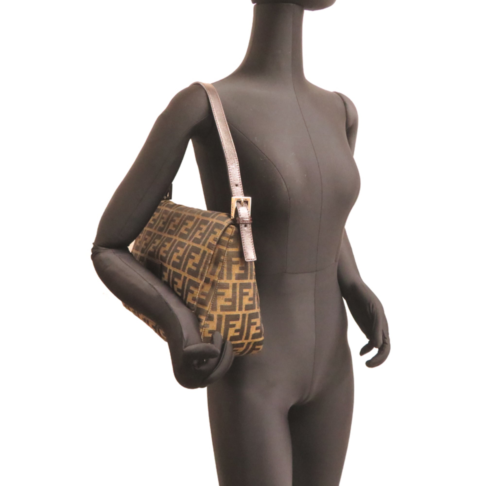 Fendi Brown Canvas Handbag (Pre-Owned)