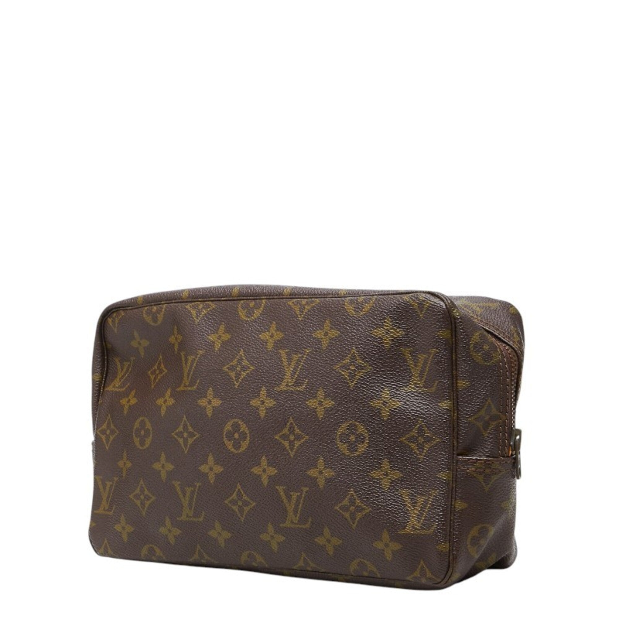Louis Vuitton Brown Pvc Leather Clutch Bag (Pre-Owned)