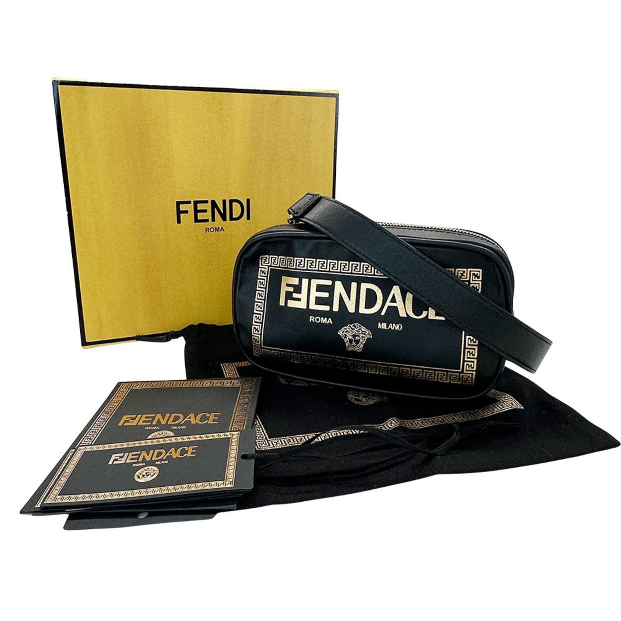 Fendi Black Leather Handbag Shoulder Bag (Pre-Owned)