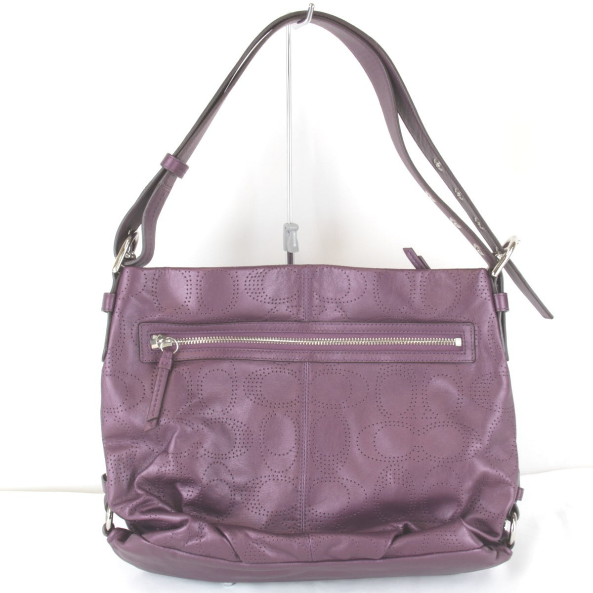 Coach Purple Leather Shoulder Bag (Pre-Owned)