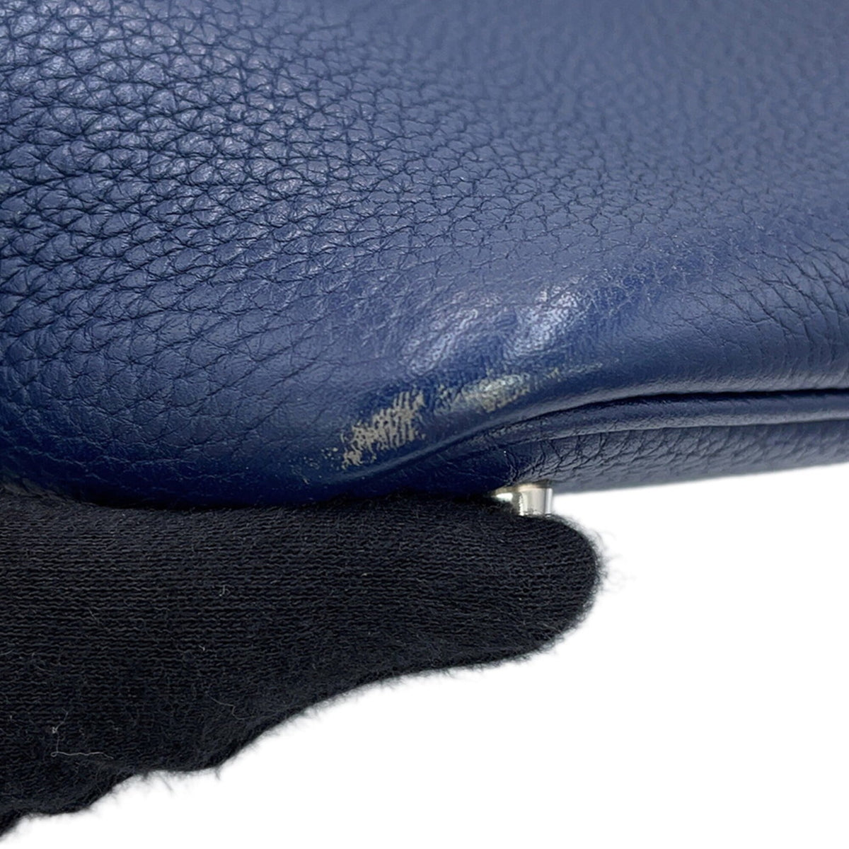Hermes Picotin Bleu Saphir Taurillon Clemence Leather Handbag Tote Bag (Pre-Owned)