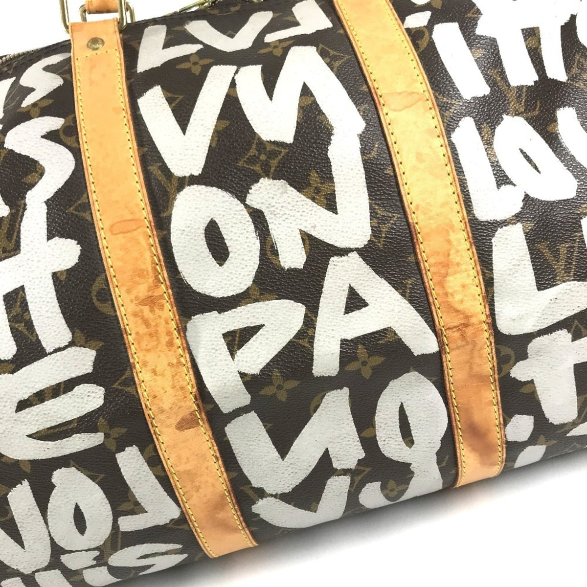 Louis Vuitton Brown Monogram White Monogram Boston Bag (Pre-Owned)