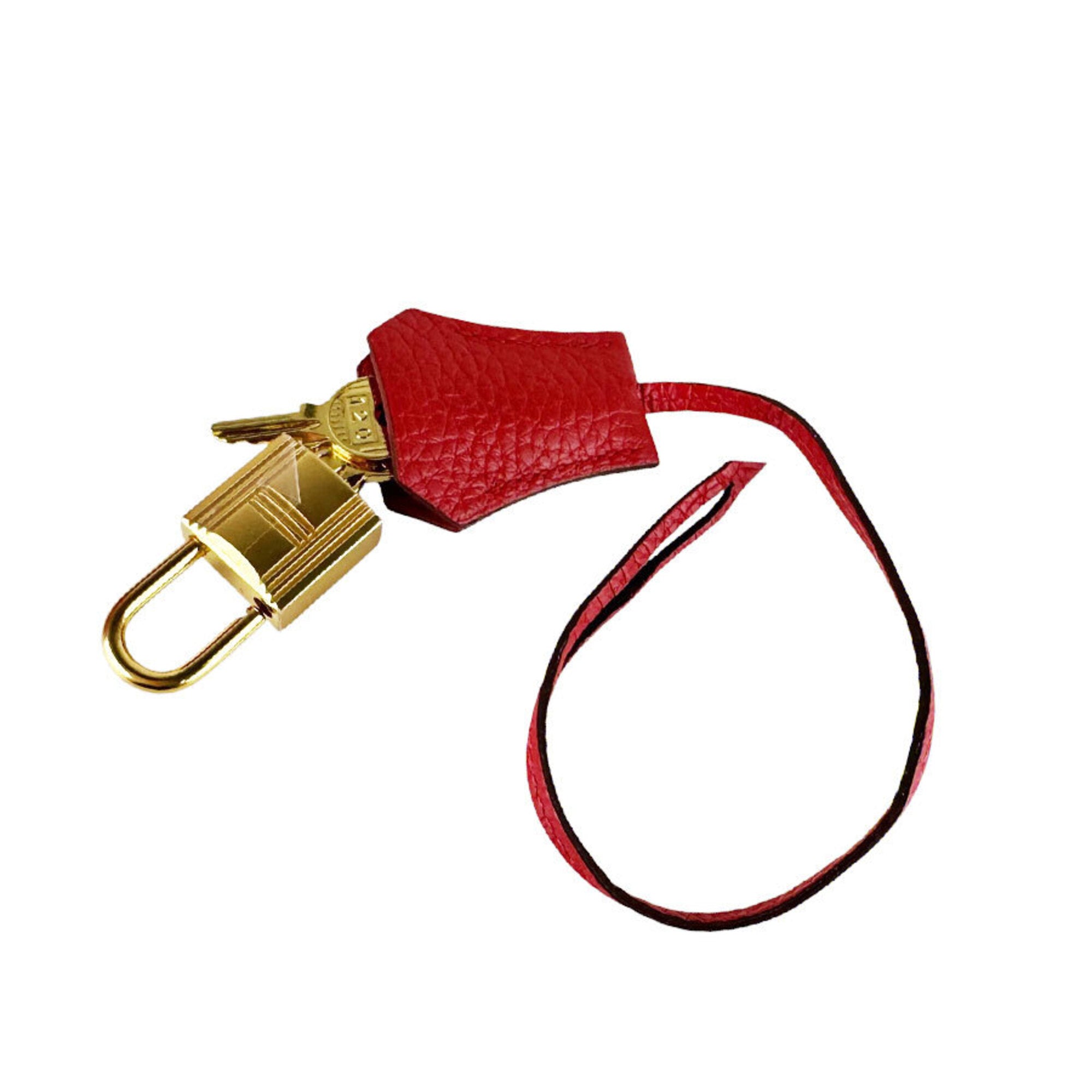 Hermes Rouge Casaque Togo Leather Handbag (Pre-Owned)