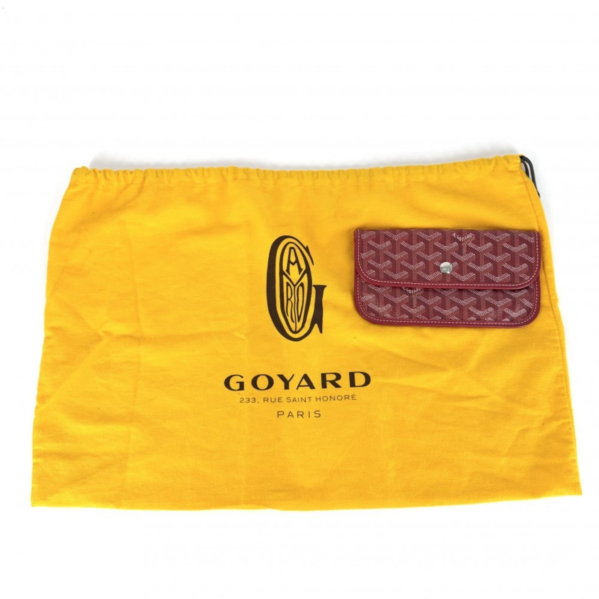 Goyard Red Color Coated Canvas Leather Handbag Tote Bag (Pre-Owned)