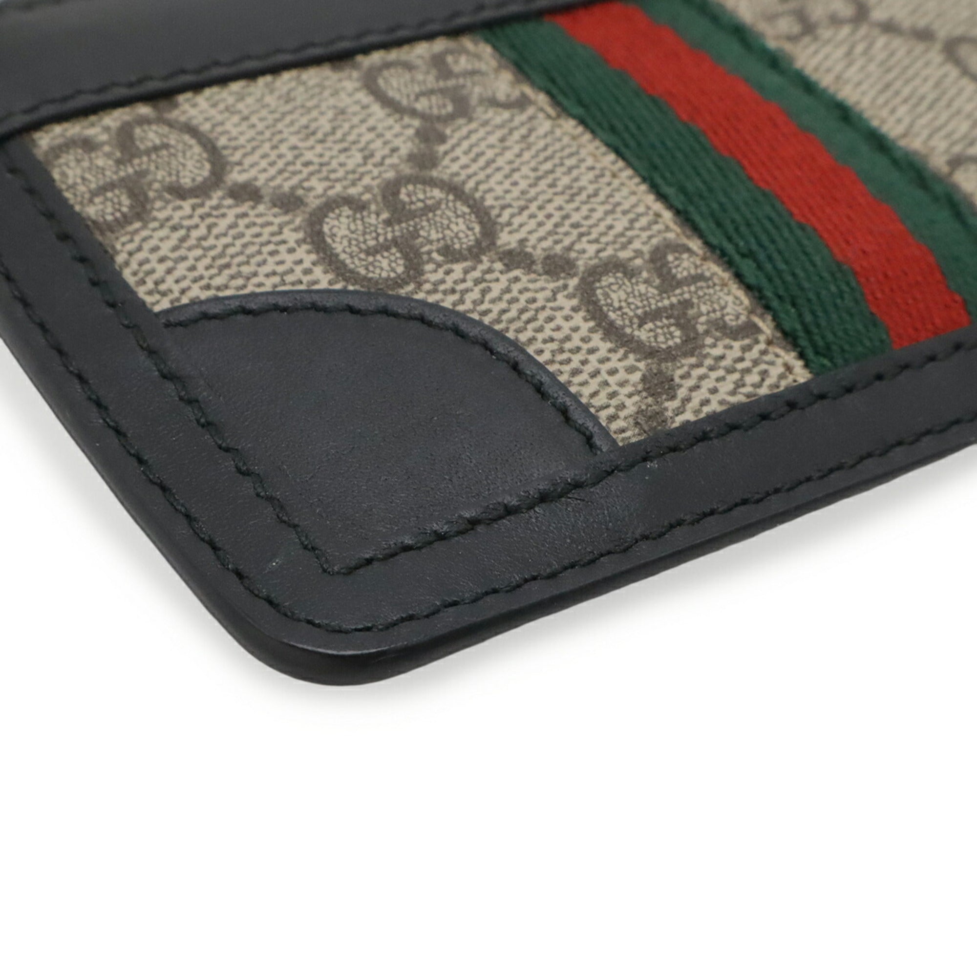 Gucci Gg Supreme Beige Brown Black Green Red Color Gg Supreme Leather Coin Purse/Coin Case (Pre-Owned)