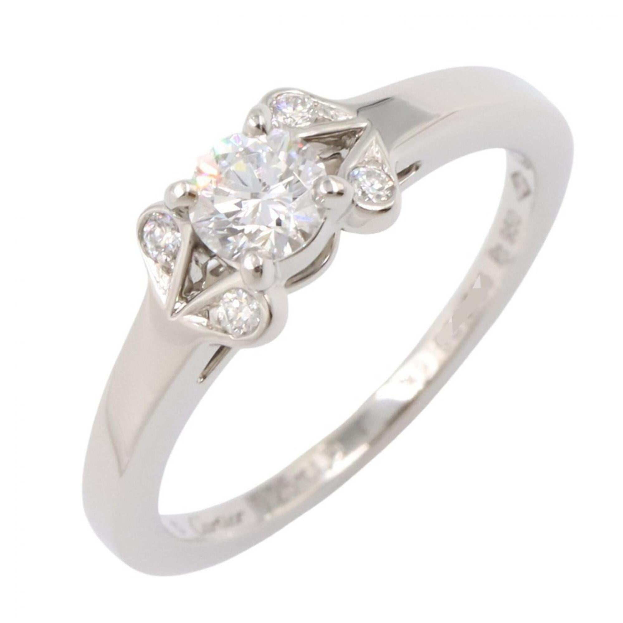 Cartier Silver Clear Platinum 950 Band Ring (Pre-Owned)