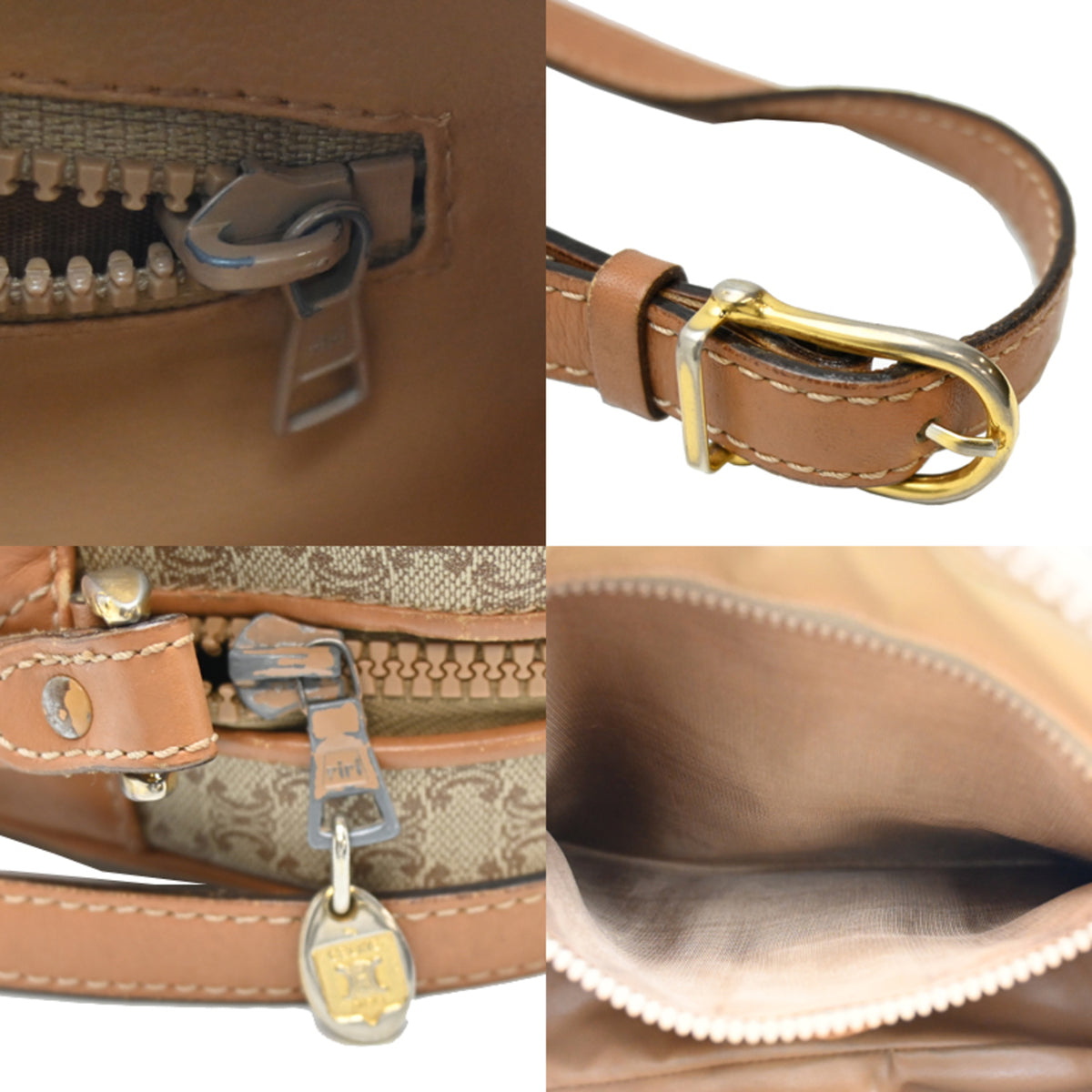 Celine Beige Coated Canvas Shoulder Bag (Pre-Owned)