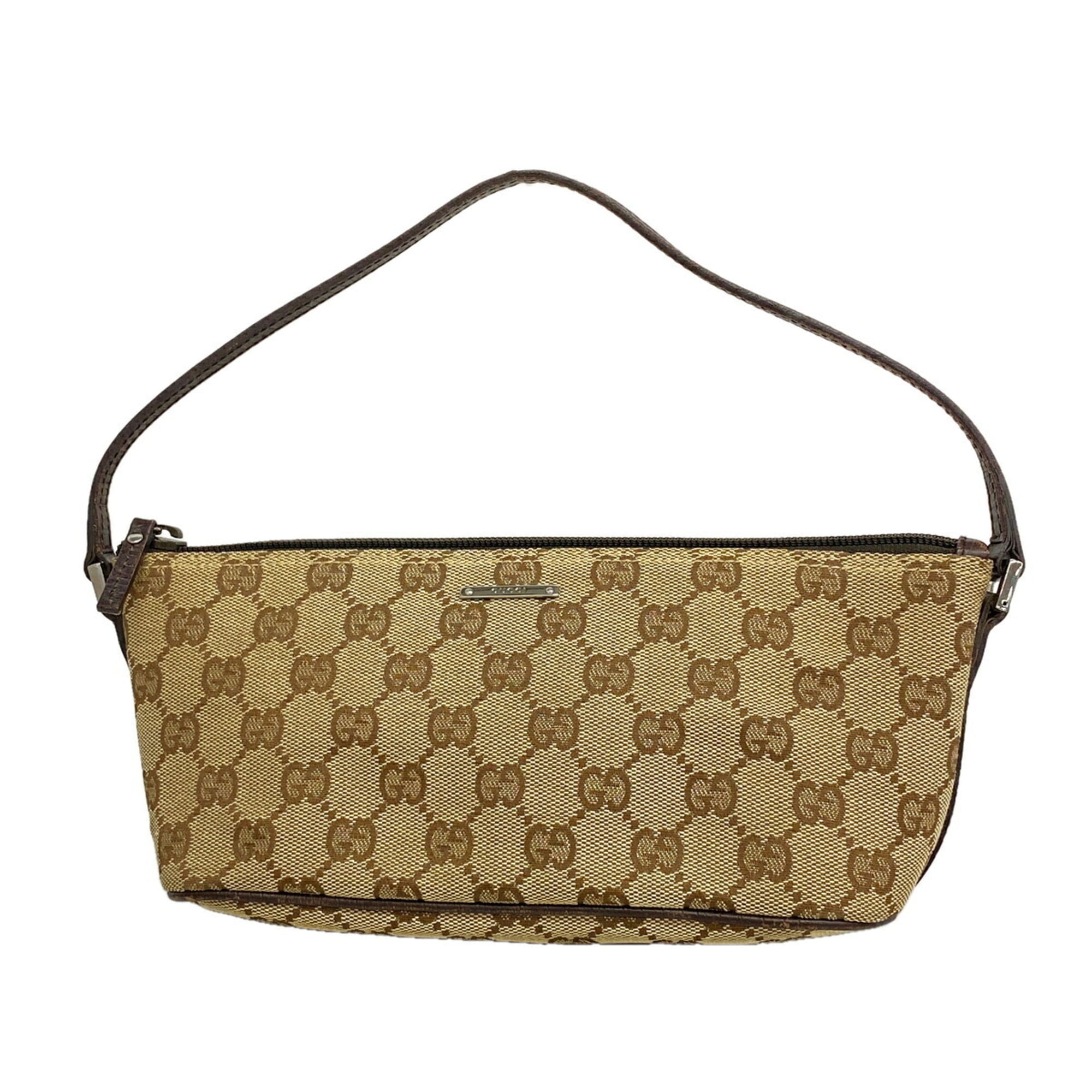 Gucci Brown Canvas Handbag (Pre-Owned)