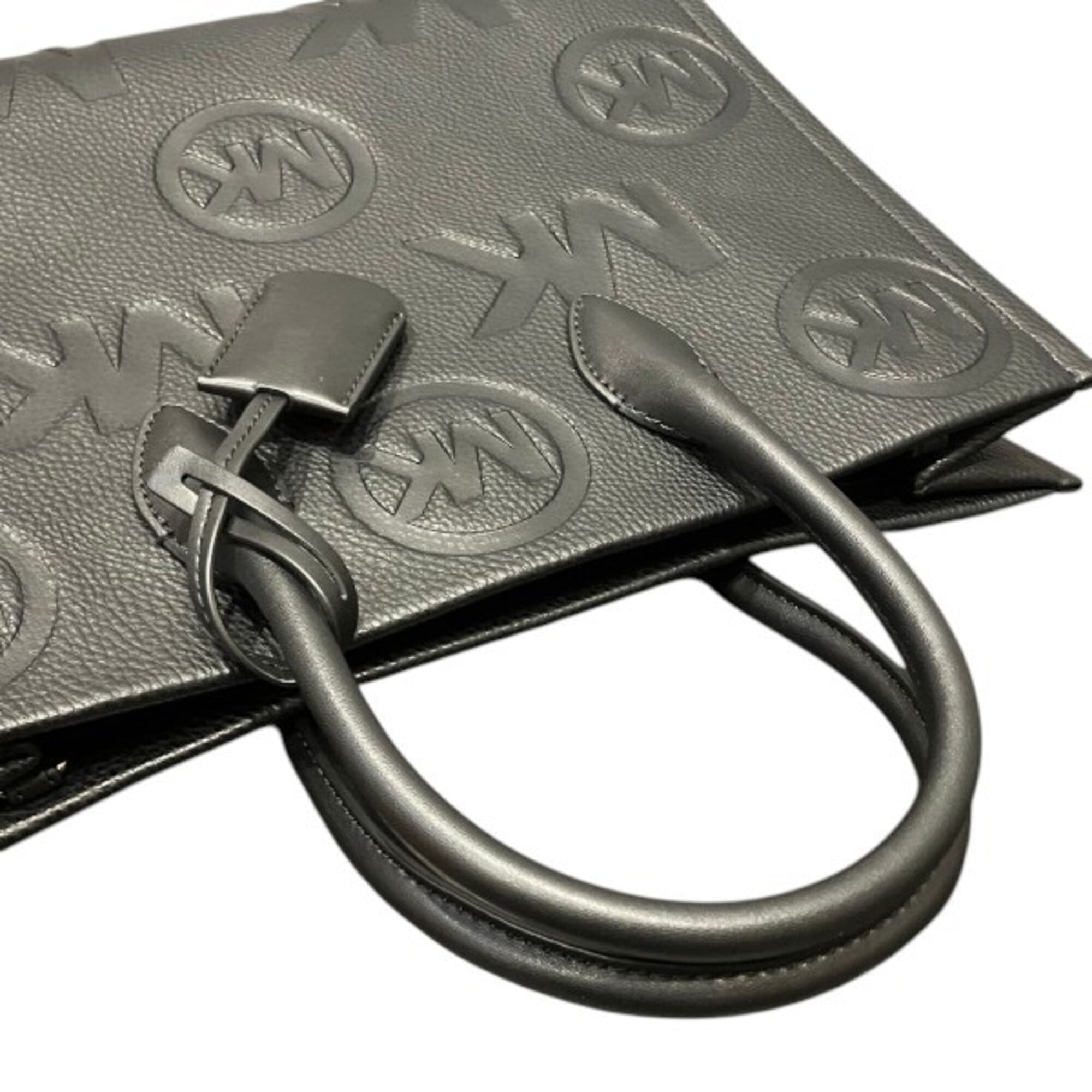 Michael Kors Black Leather Shoulder Bag Tote Bag (Pre-Owned)