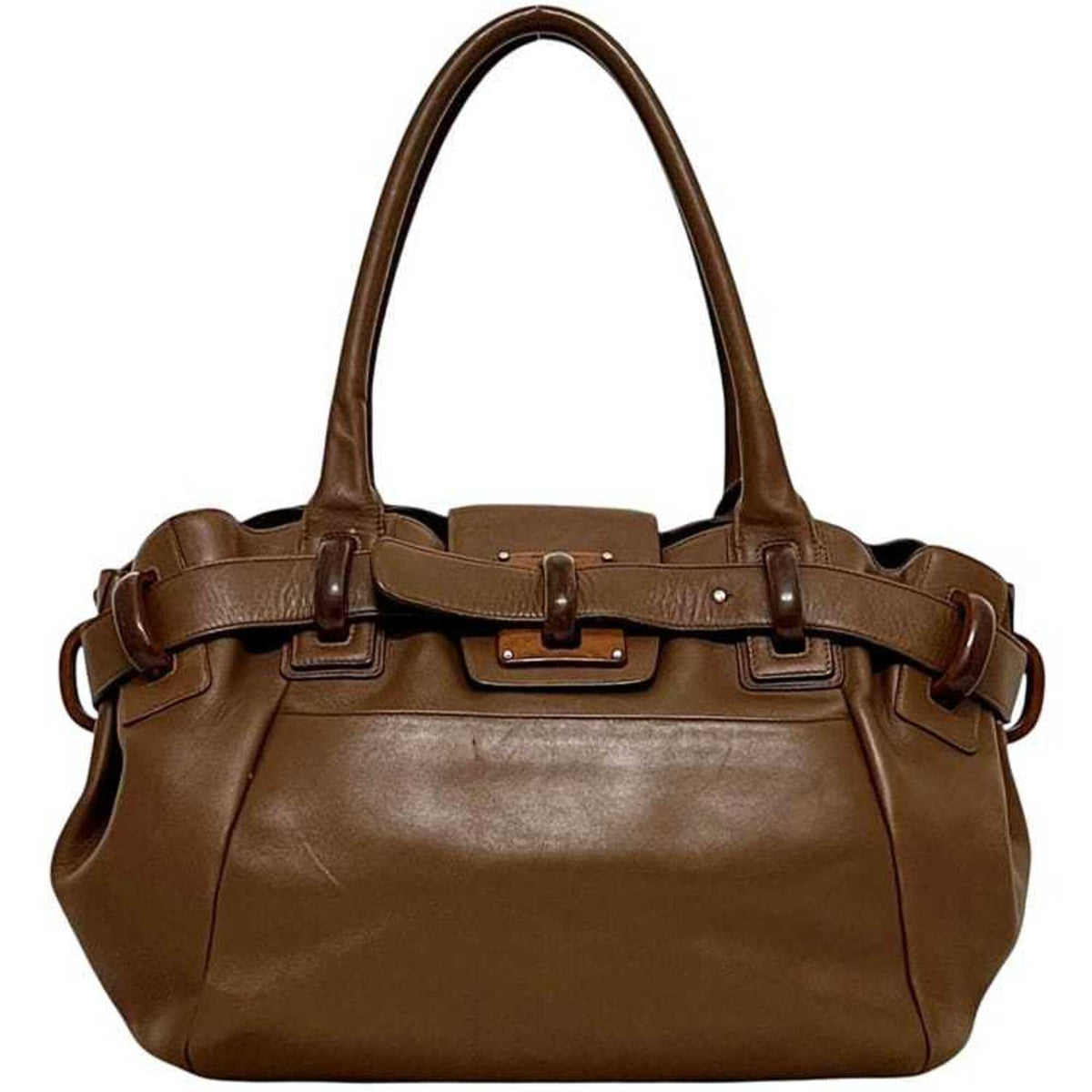 Salvatore Ferragamo Brown Leather Tote Bag (Pre-Owned)
