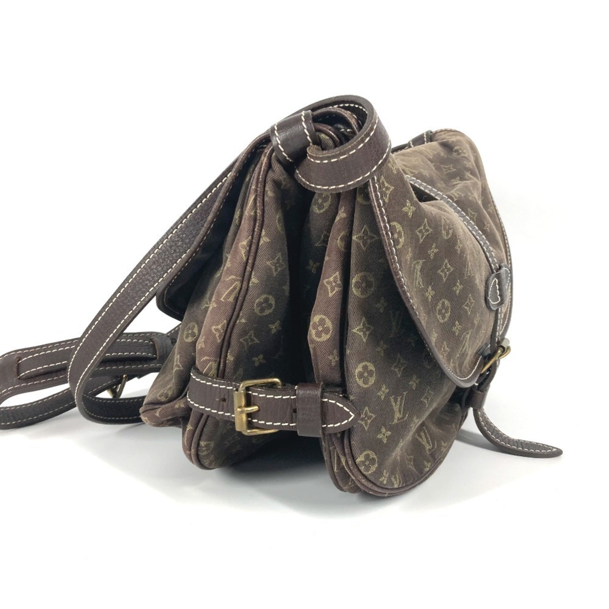 Louis Vuitton Brown Fusain Monogram Mini Lin Shoulder Bag (Pre-Owned)