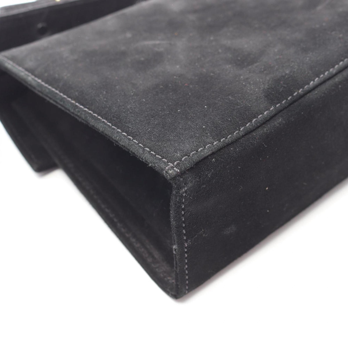 Salvatore Ferragamo Black Suede Handbag (Pre-Owned)