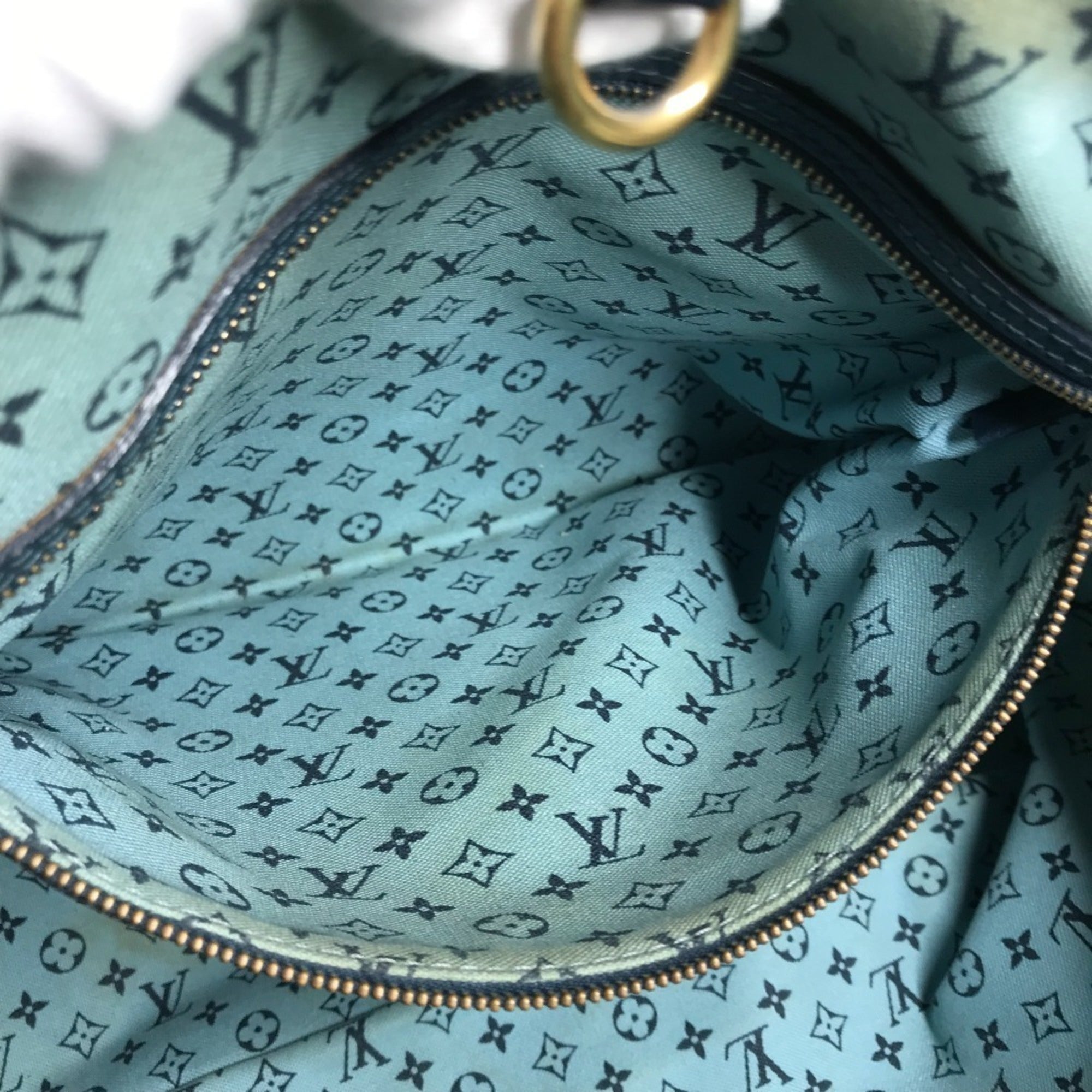 Louis Vuitton Blue Canvas Shoulder Bag Tote Bag (Pre-Owned)