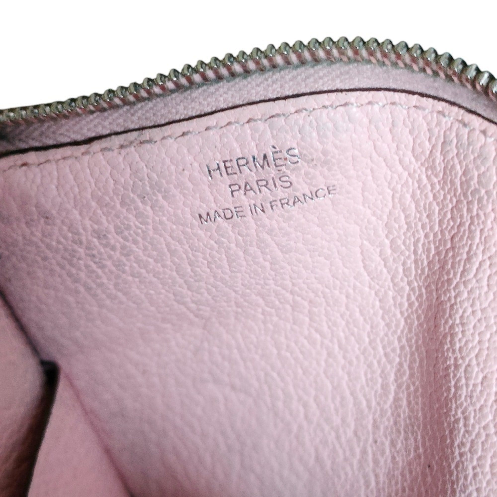 Hermes Kara Rose Sakura Chevre Leather Coin Purse/Coin Case (Pre-Owned)